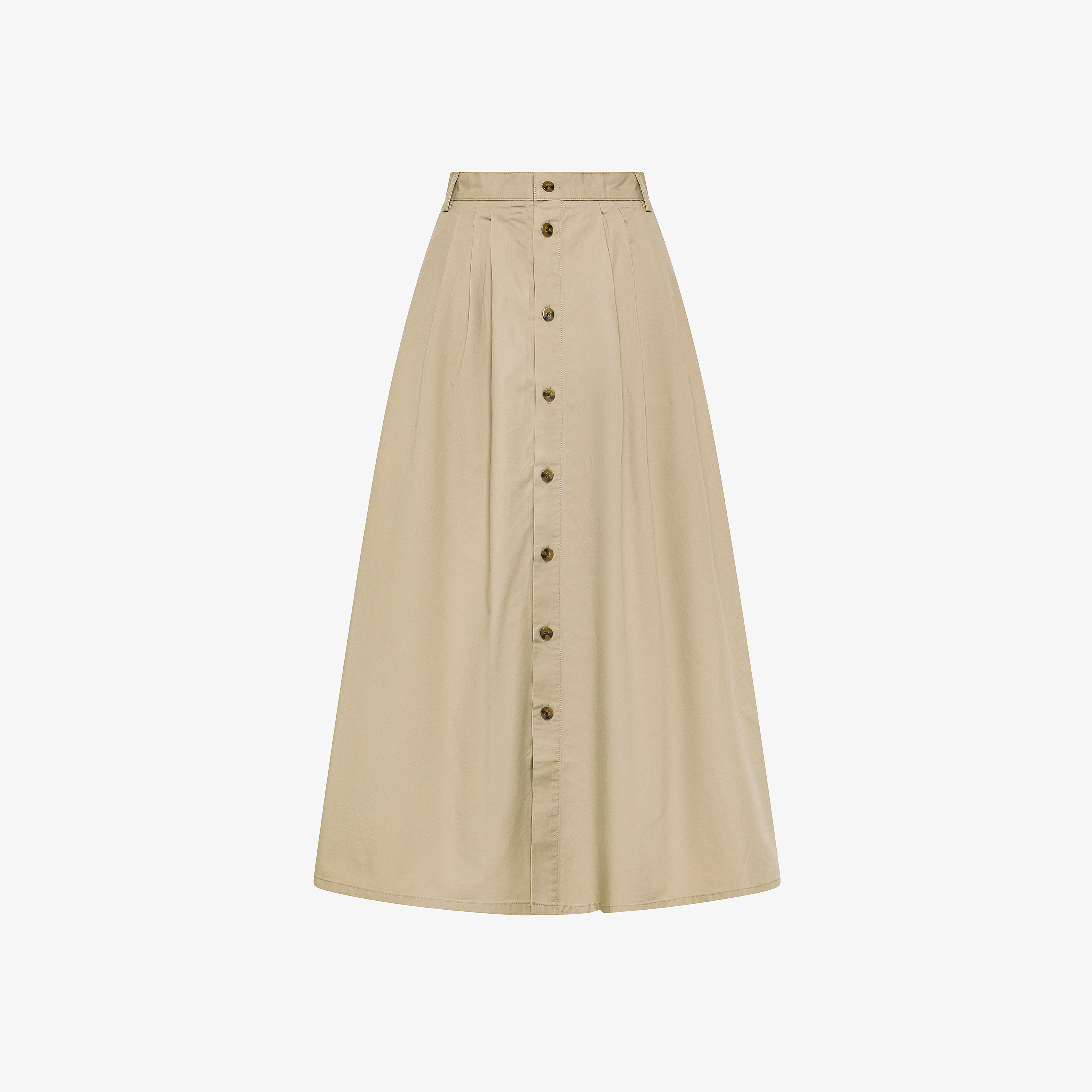 Gonna in misto cotone grigio stone