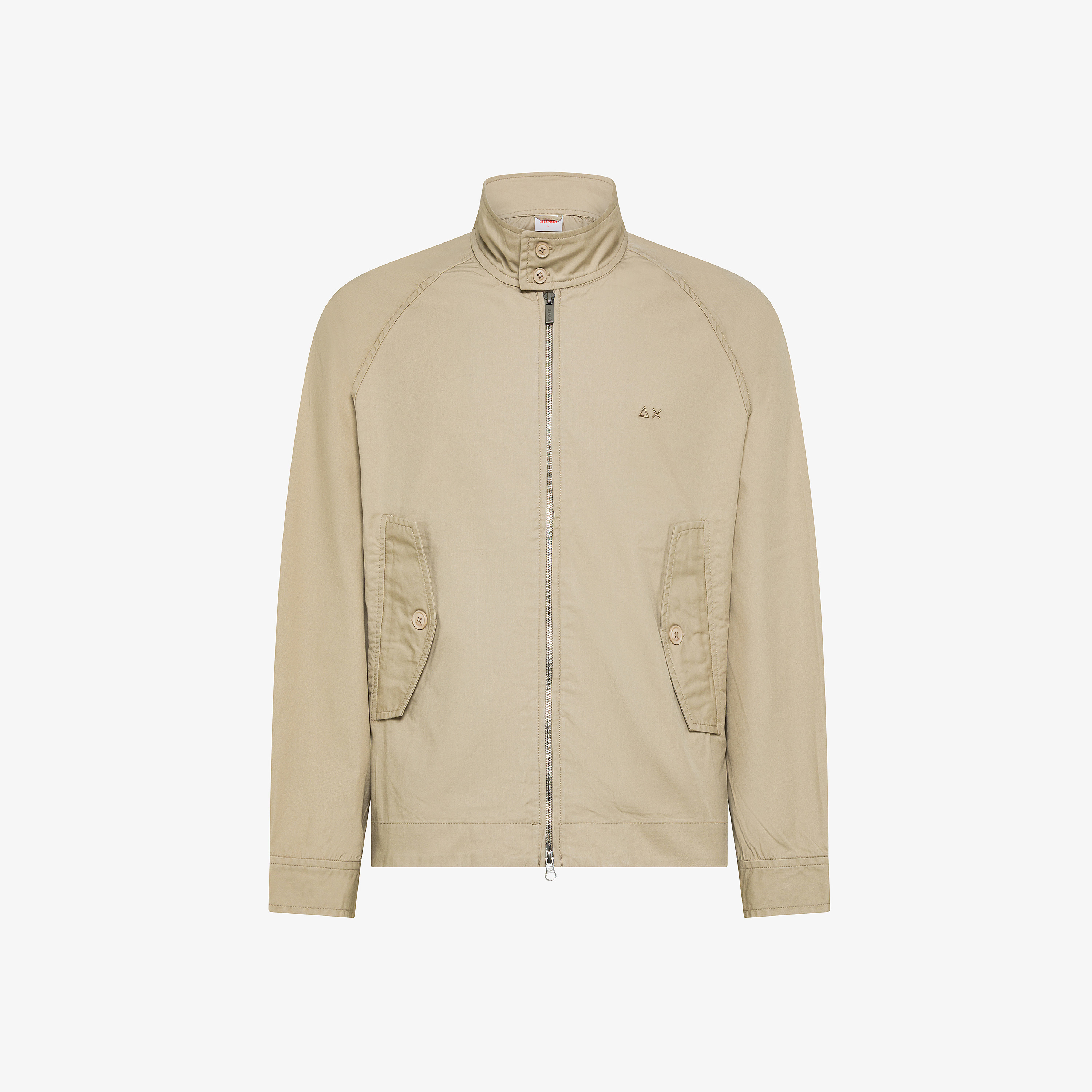 Giacca in popeline di misto cotone grigio stone