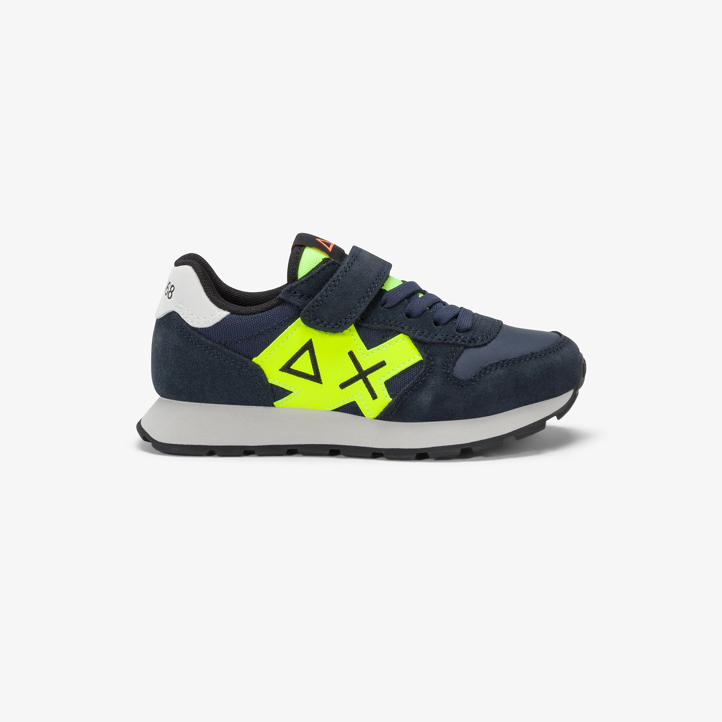 Sneaker Kid Boy's Jaki 2.0 Fluo con cinturino e lacci navy blue