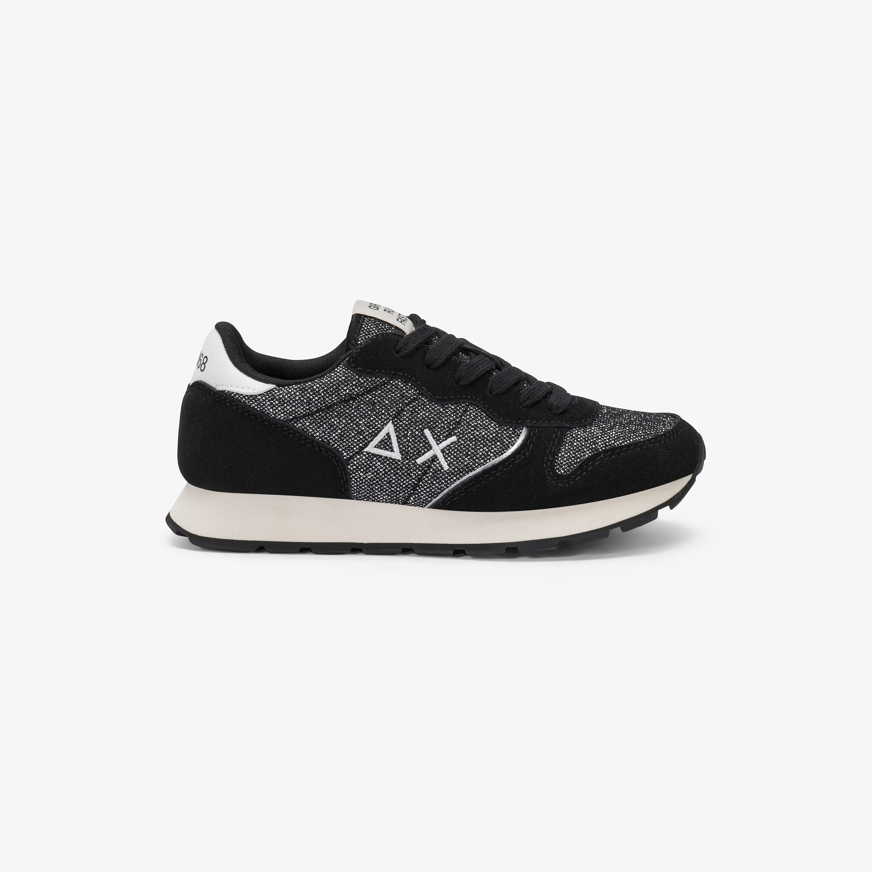 Sneaker Teen Girl's Ally Glitter in mesh e suede nero