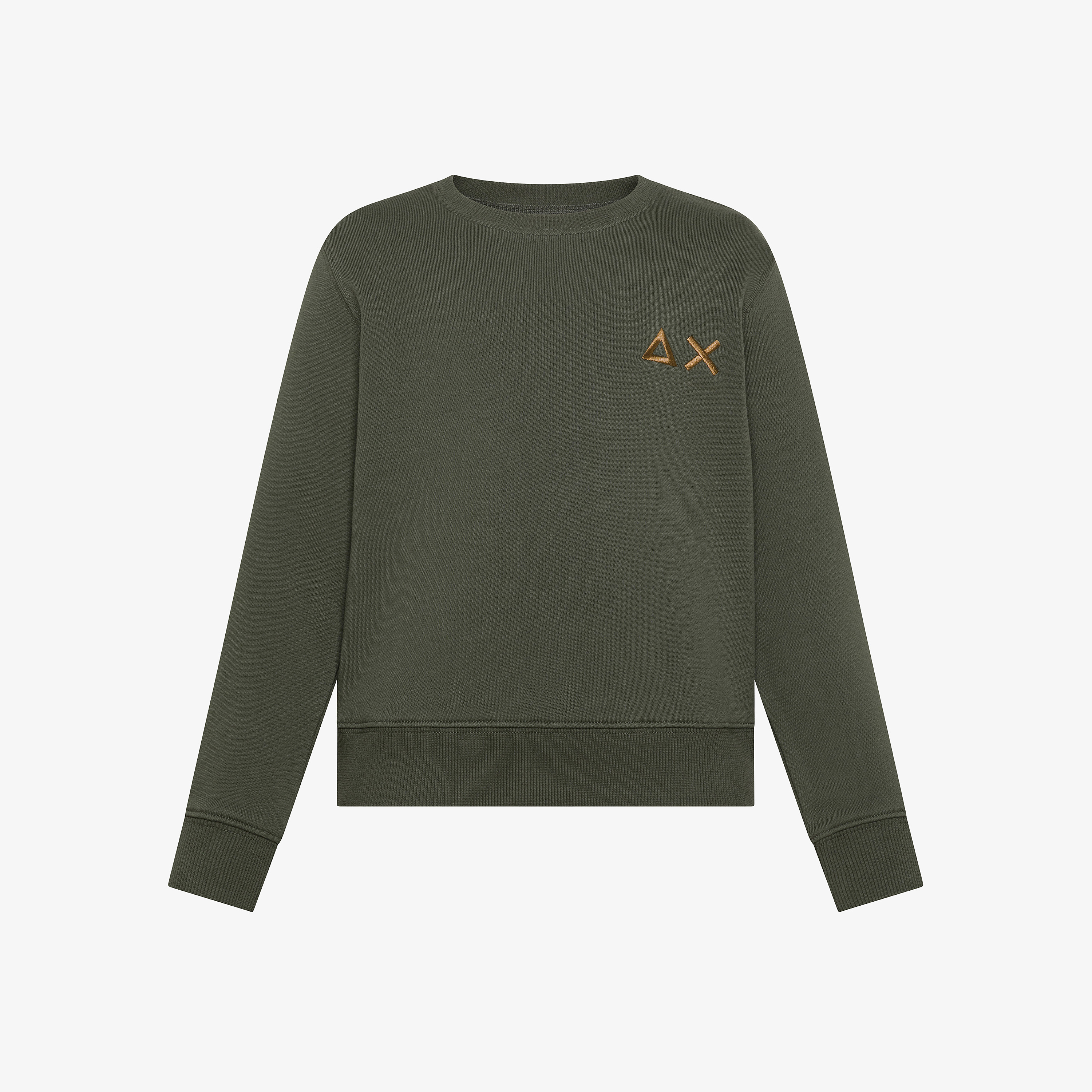 Felpa in cotone militare scuro