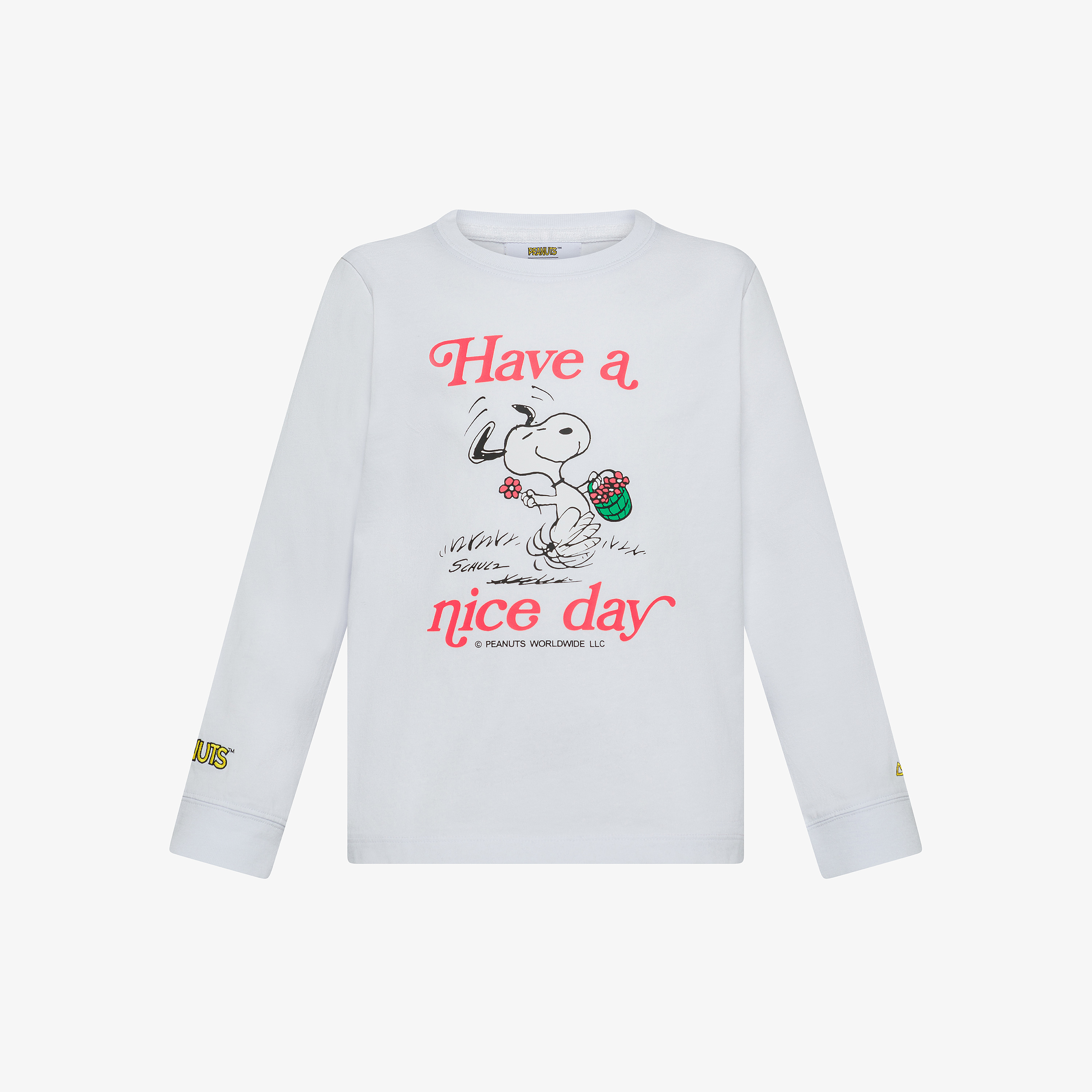 T-shirt Peanuts in cotone con stampa bianco