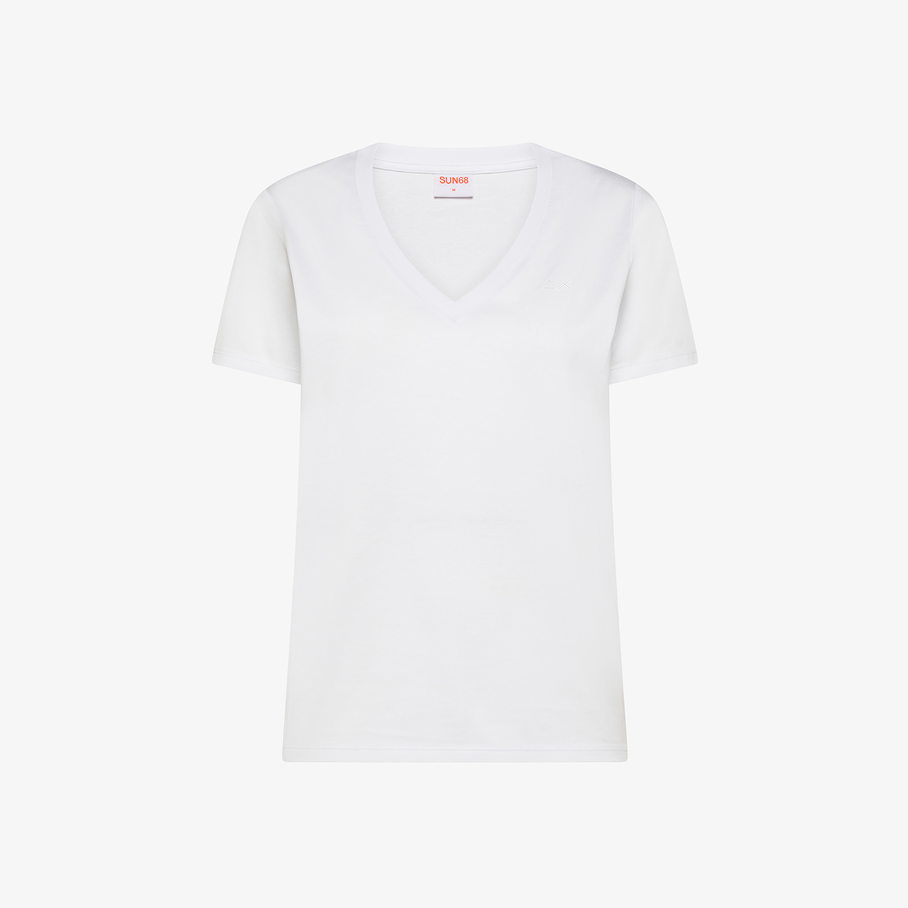 T-shirt v neck jersey mercerized s/s