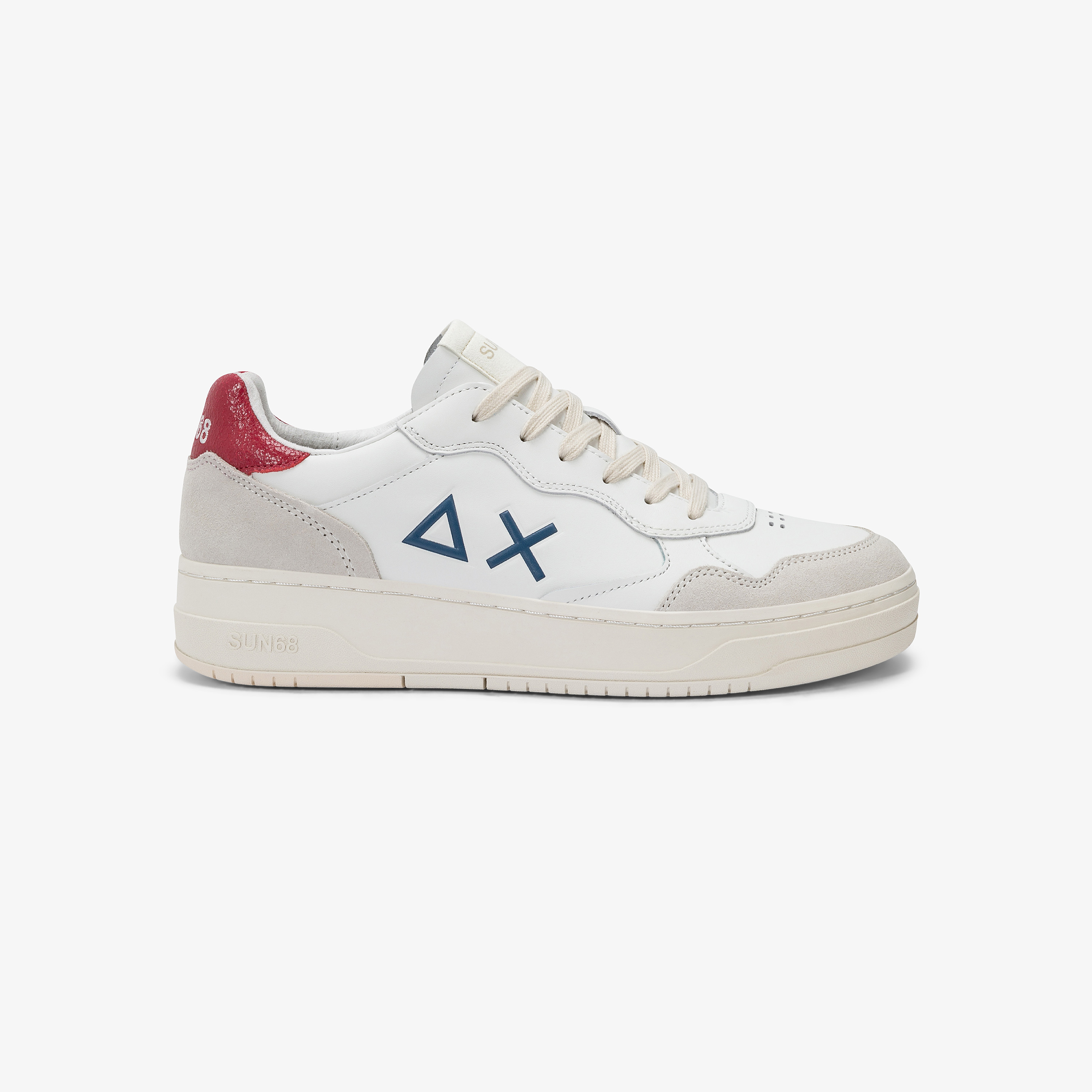 Sneaker Big Basket in pelle bordeaux