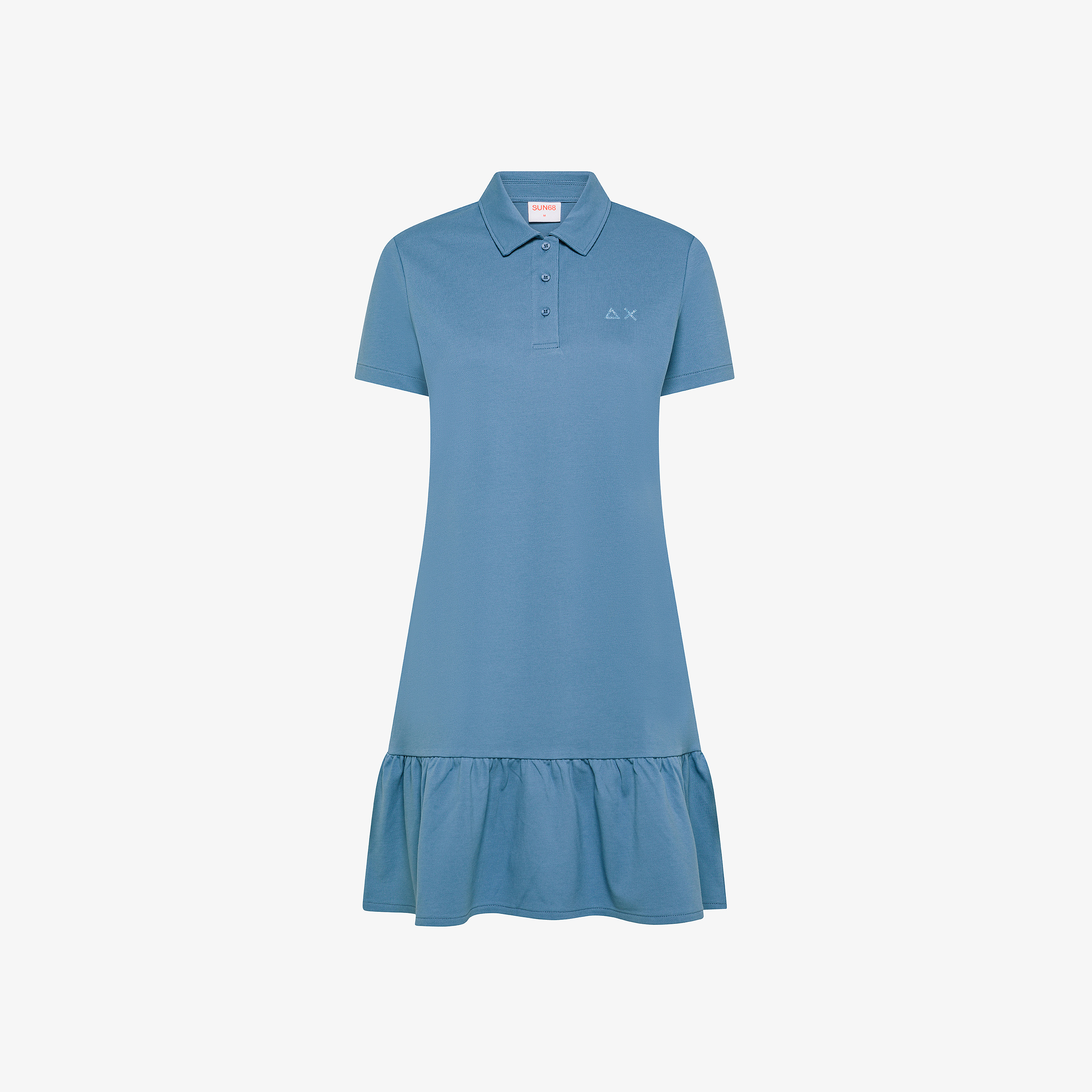 Polo dress rouches s/s