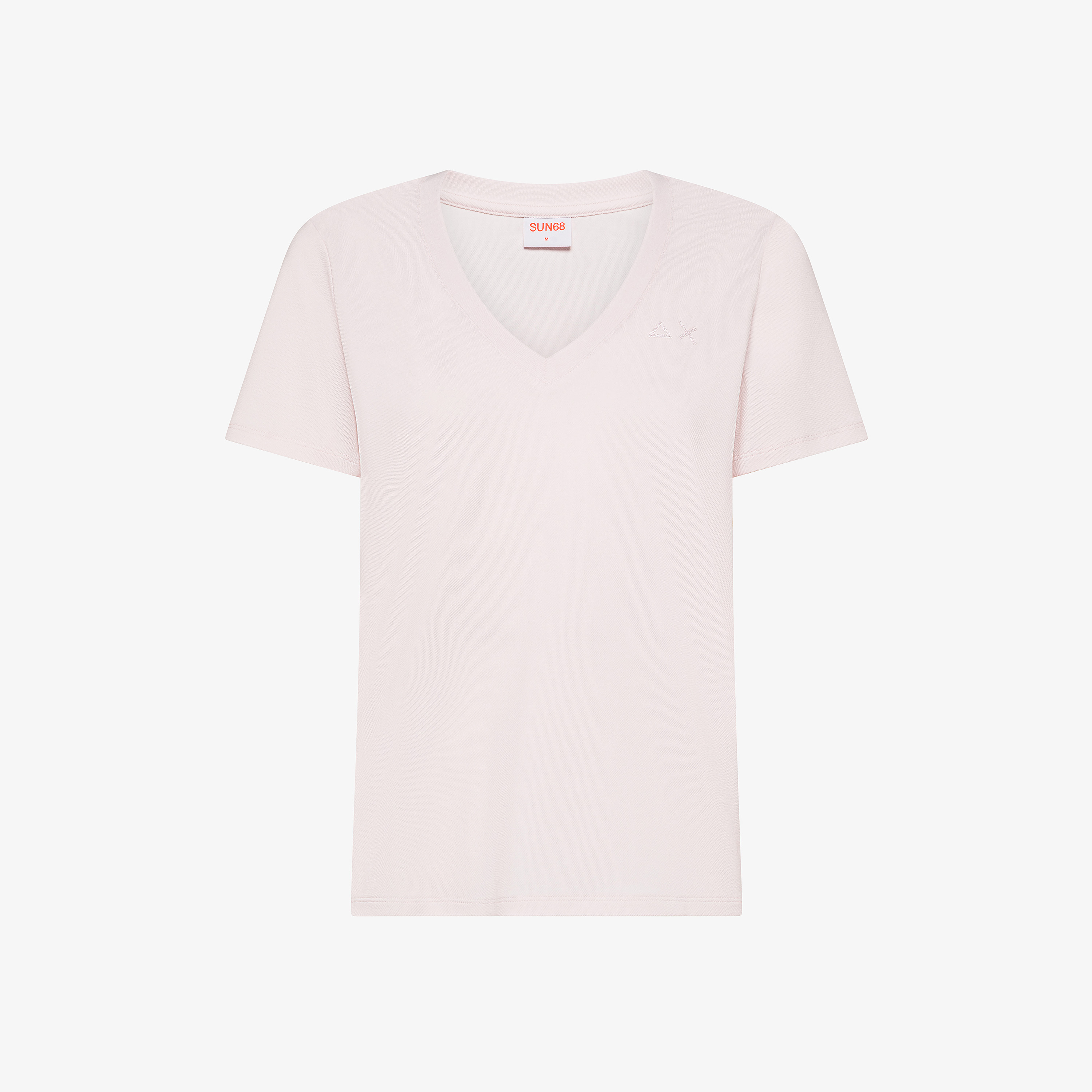 T-shirt in piquet di cotone rosa