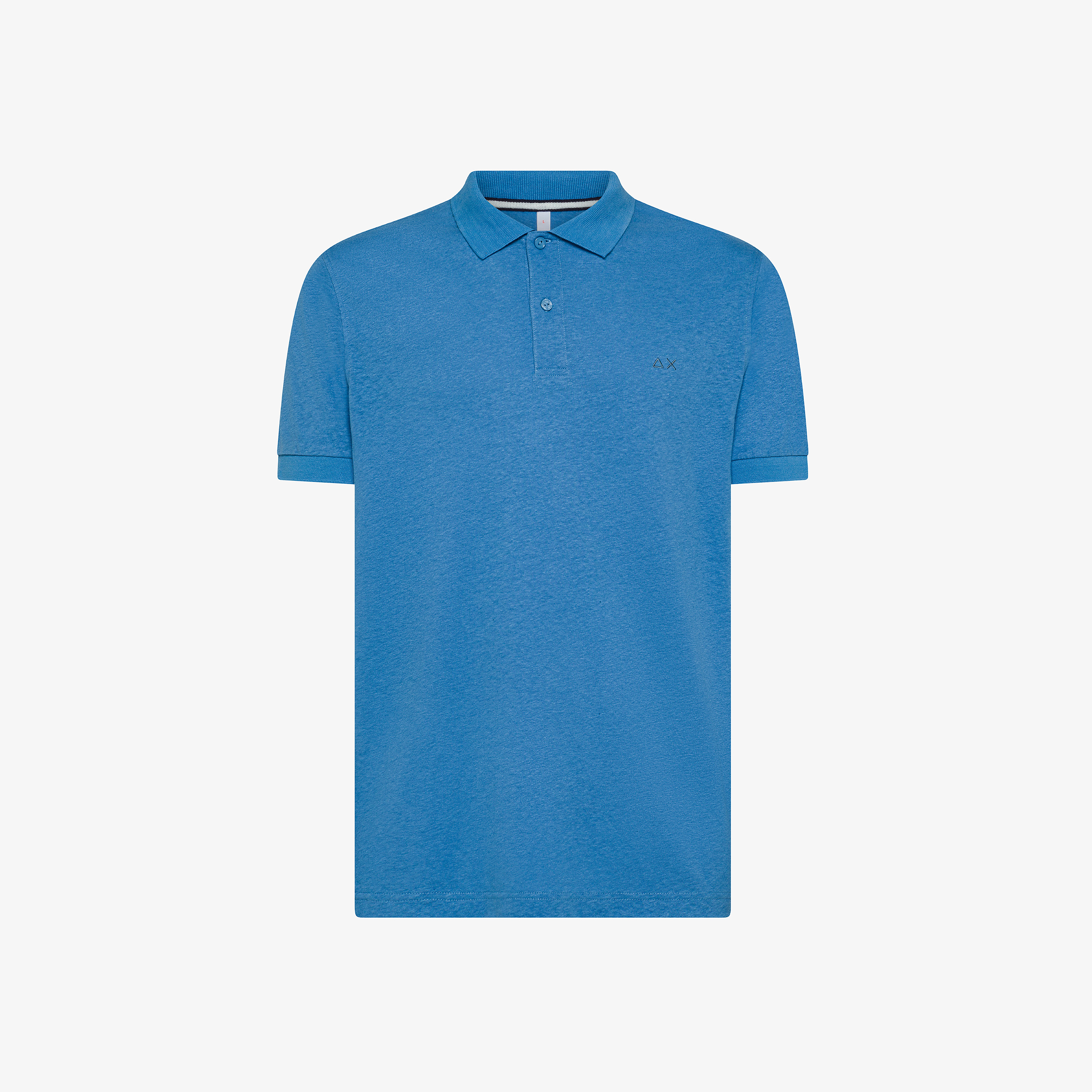 Polo in lino e cotone avio