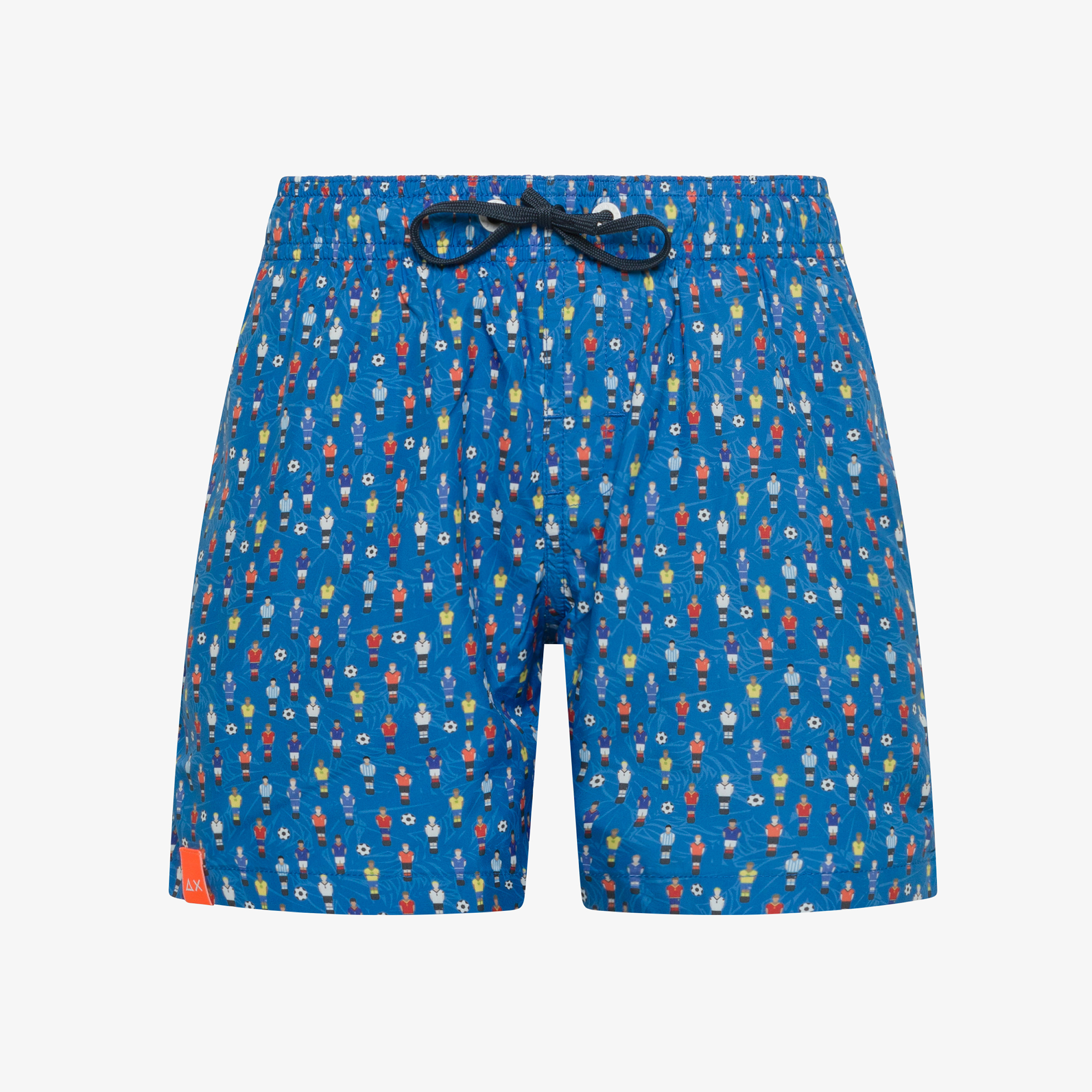 Royal blue and white printed nylon swim shorts Royal blue and white printed nylon swim shorts