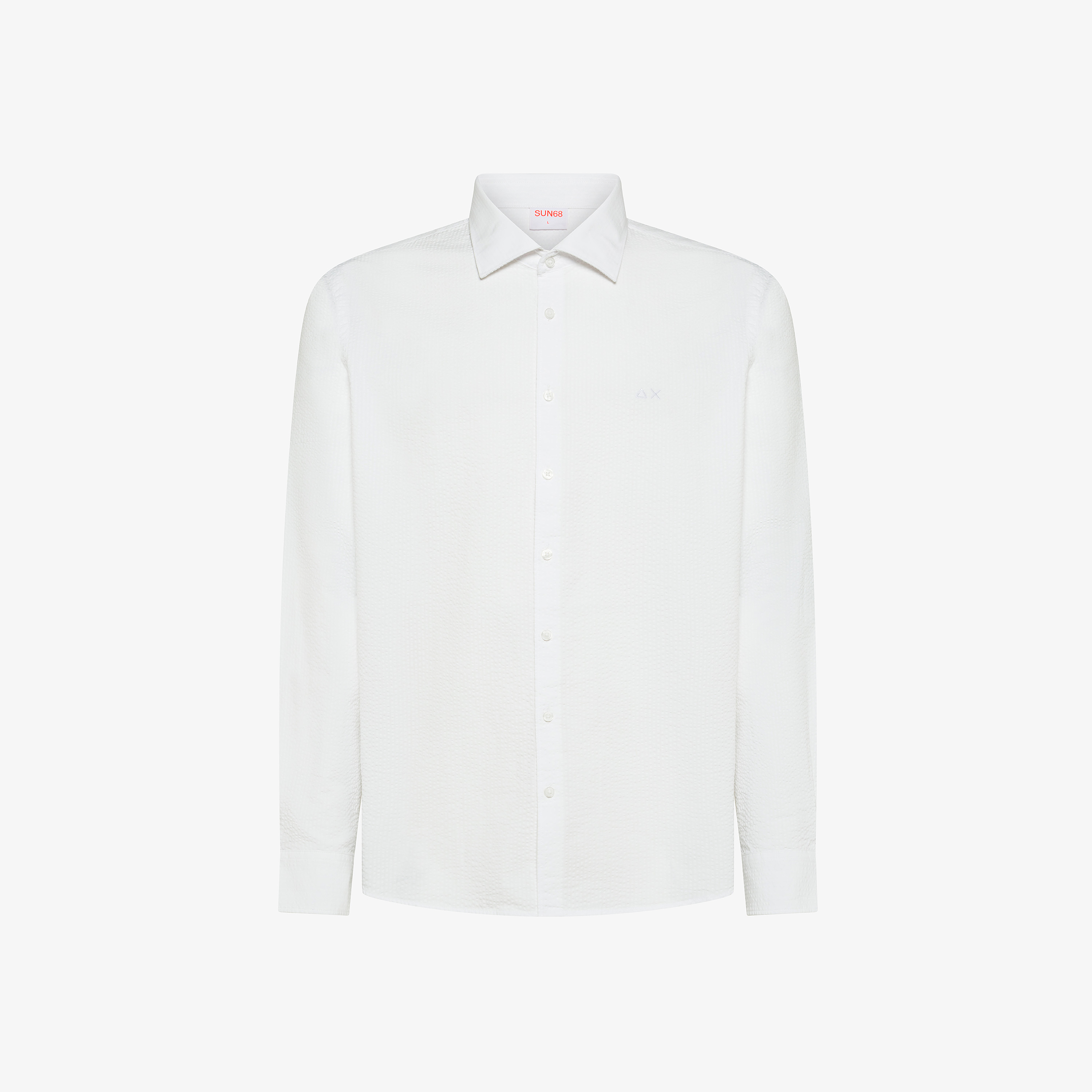 Shirt seersucker solid l/s