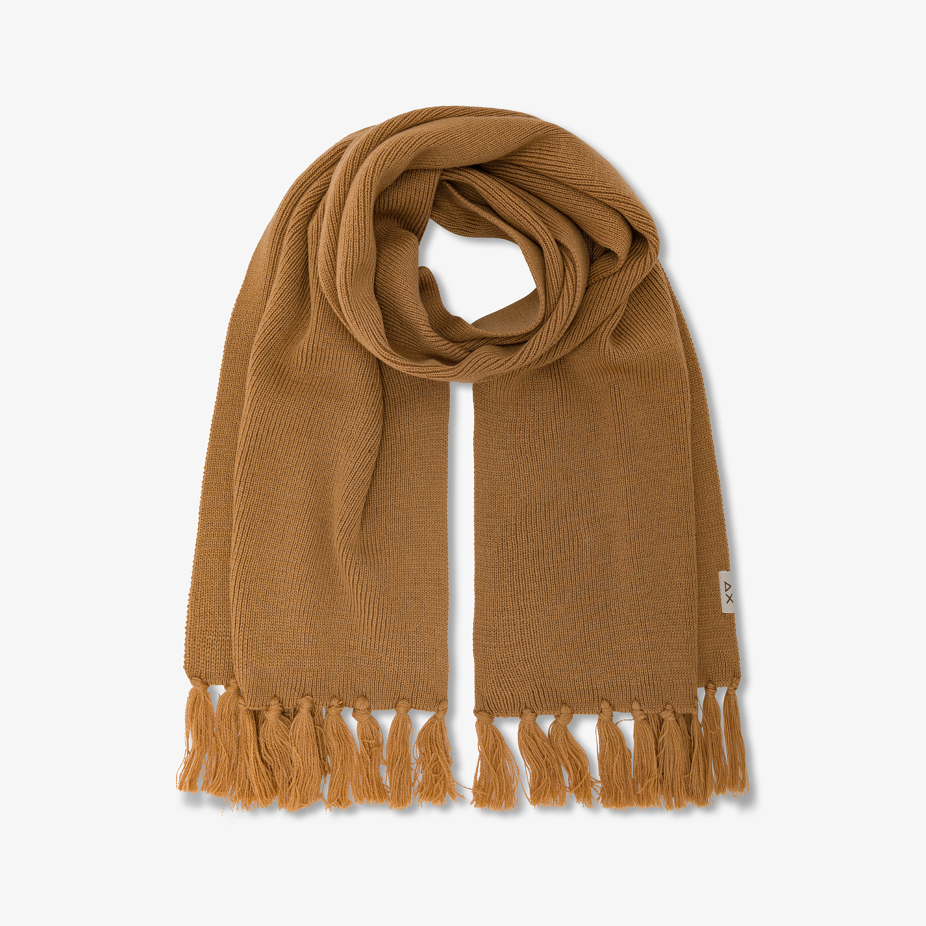 Desert brown brown wool blend scarf