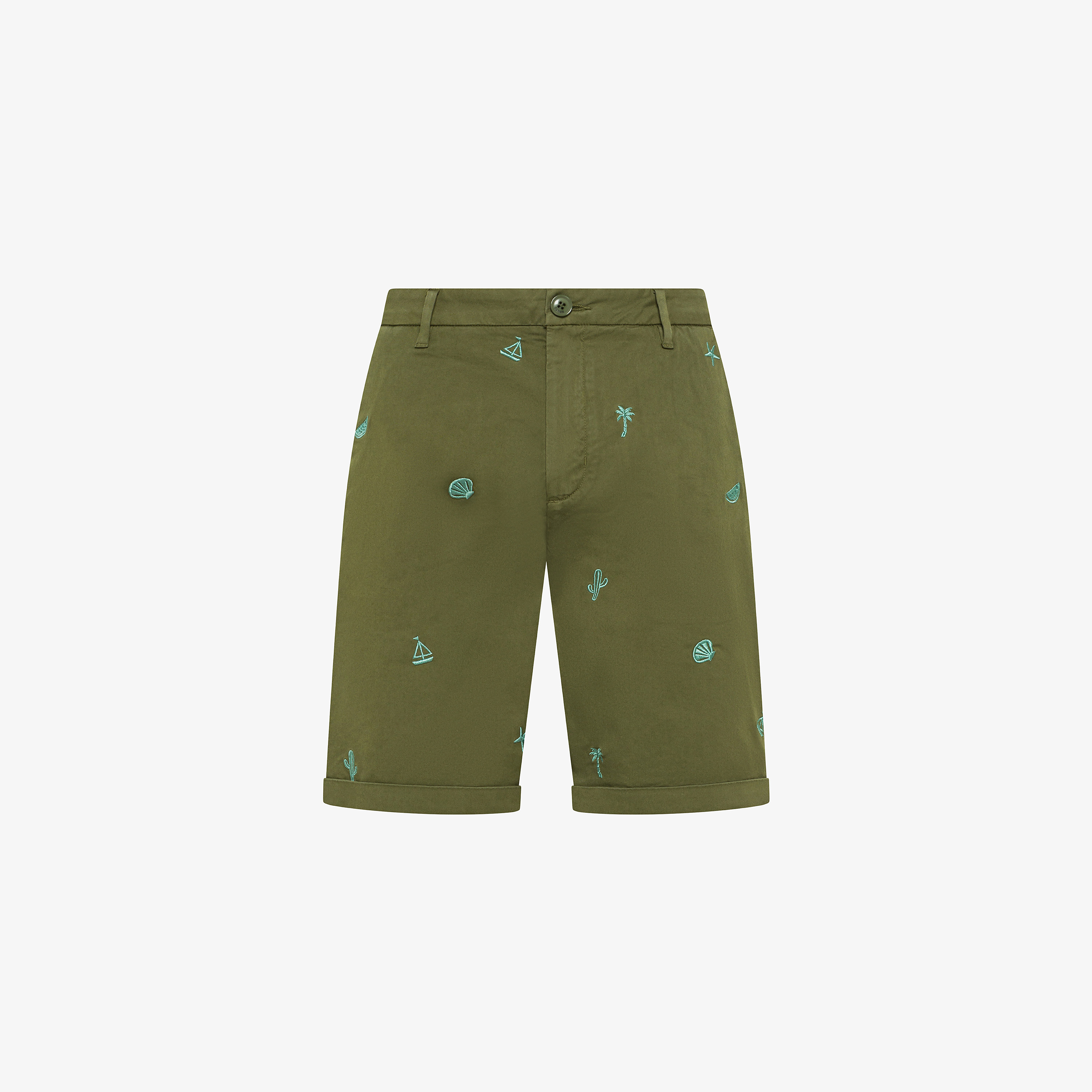 Shorts chino embroidery pattern