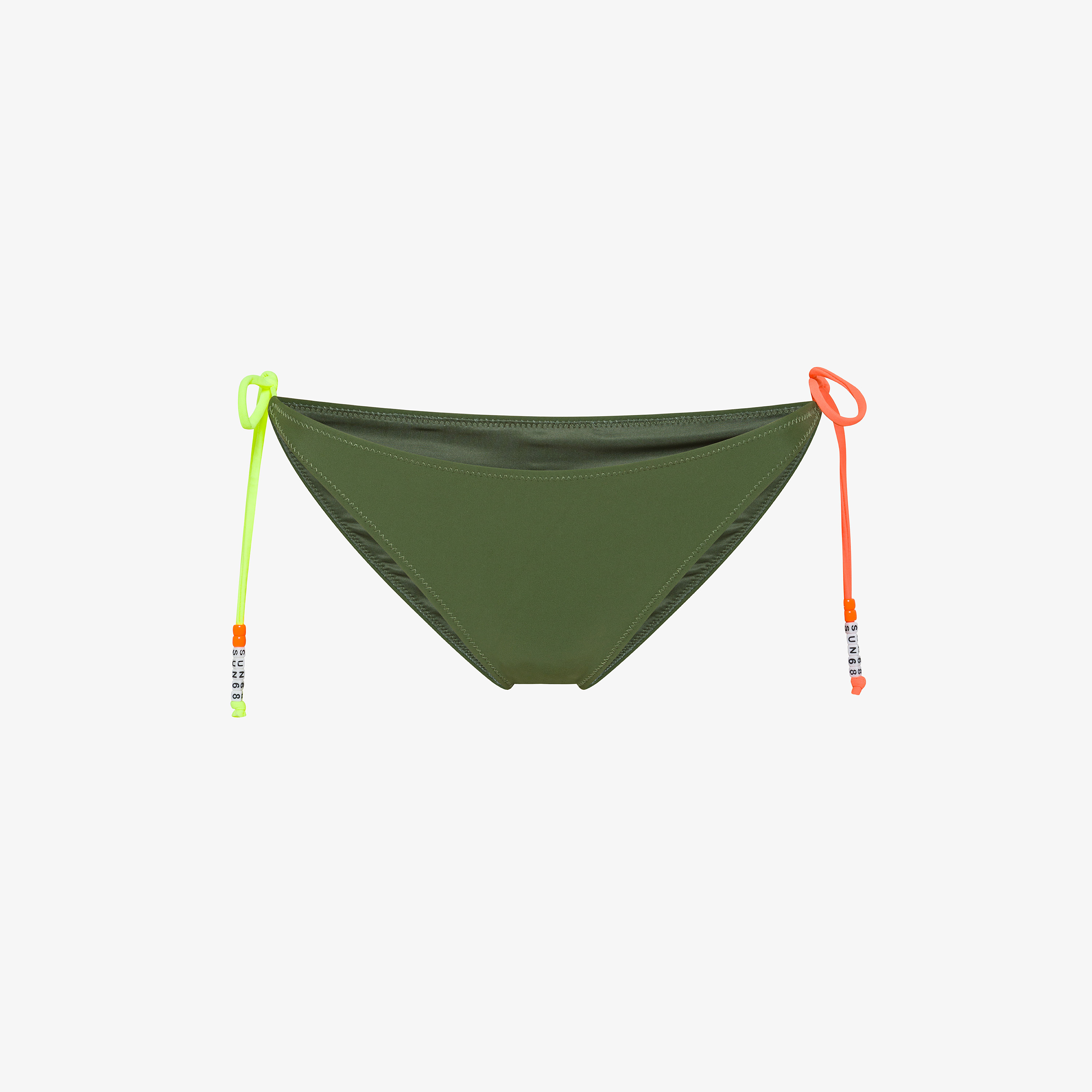 Dark green nylon bikini briefs
