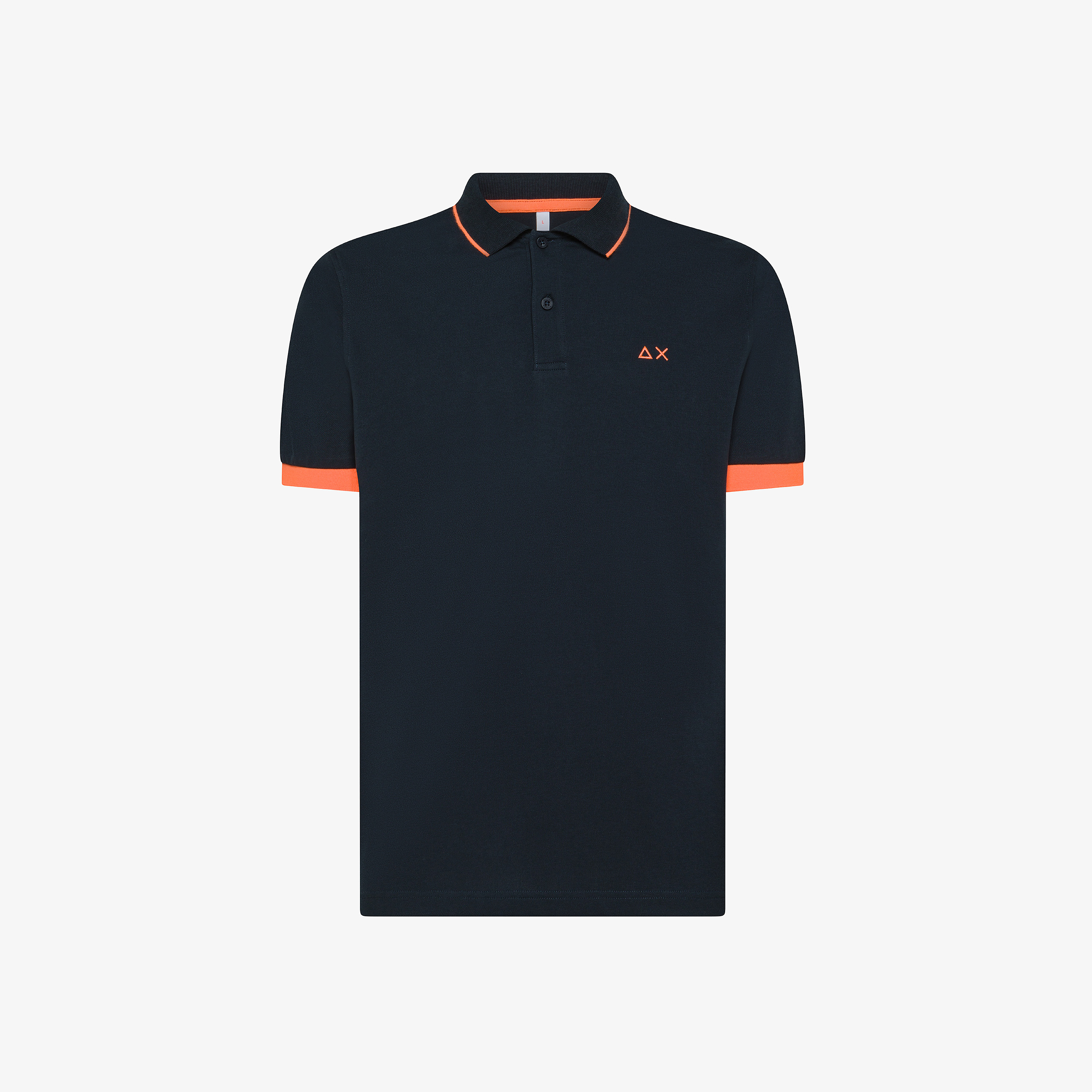 POLO ライトブルー ボタンアップシャツ Light Blue Polo Shirt With Contrast Trims - Man | Solid SUN68