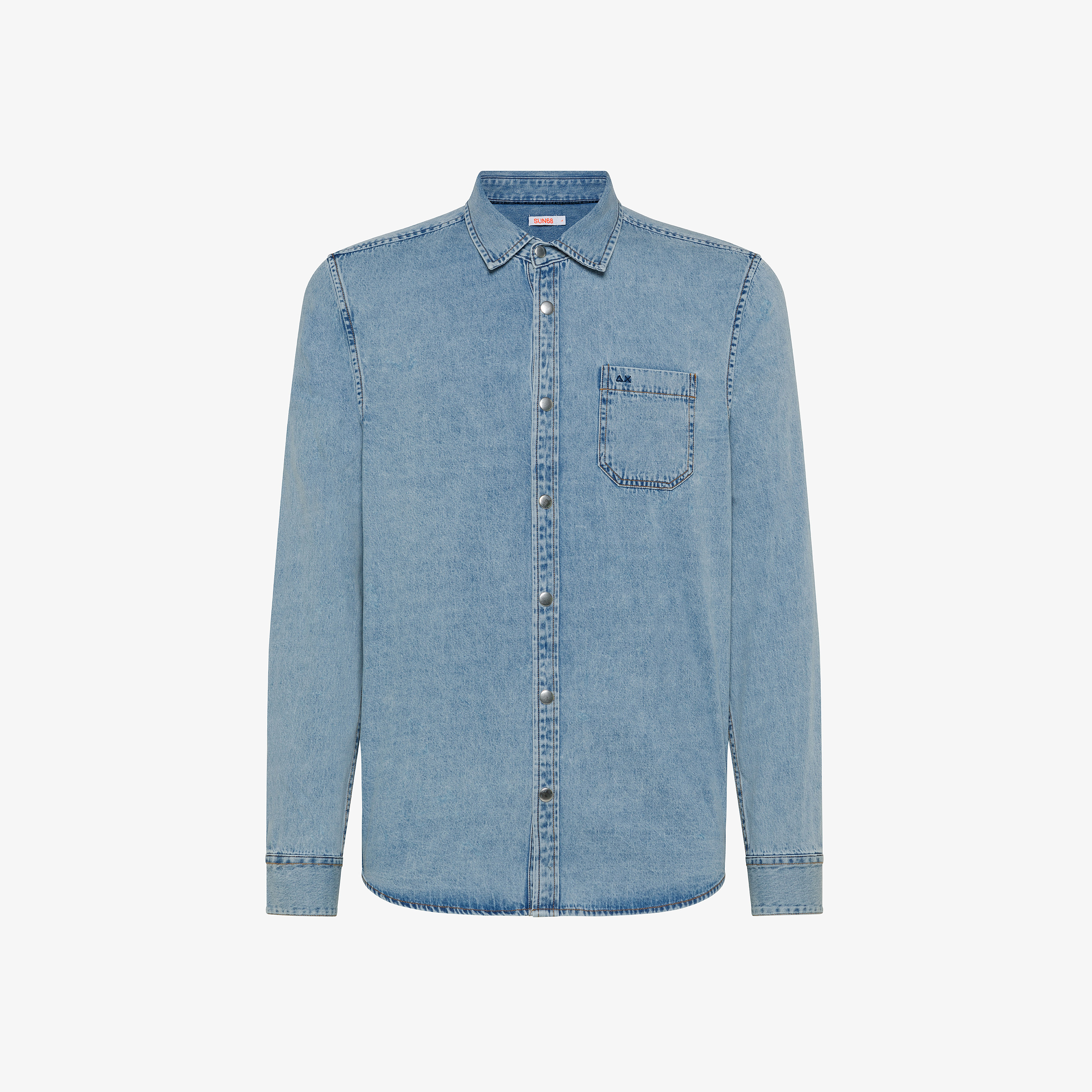 sky blue shirt denim