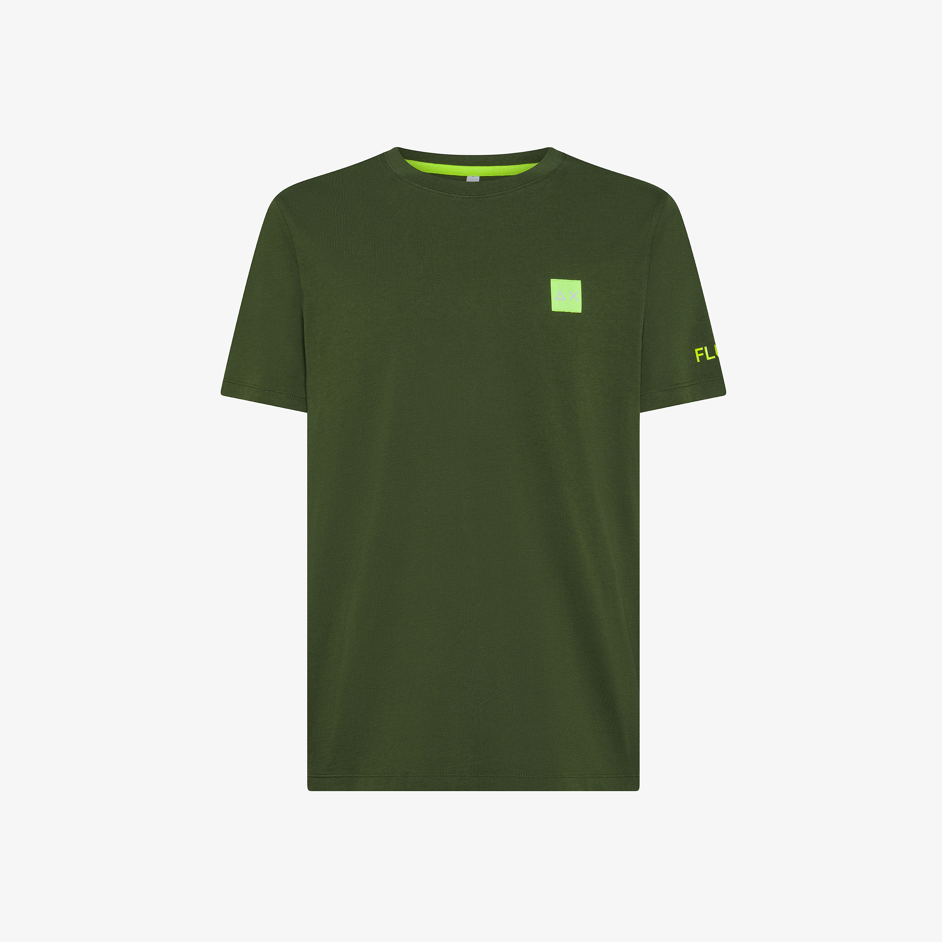 Tシャツ・カットソー SUN 68 Men T Shirts A35112 37 Green Sage Green Cotton Jersey T-shirt - Man | Solid SUN68