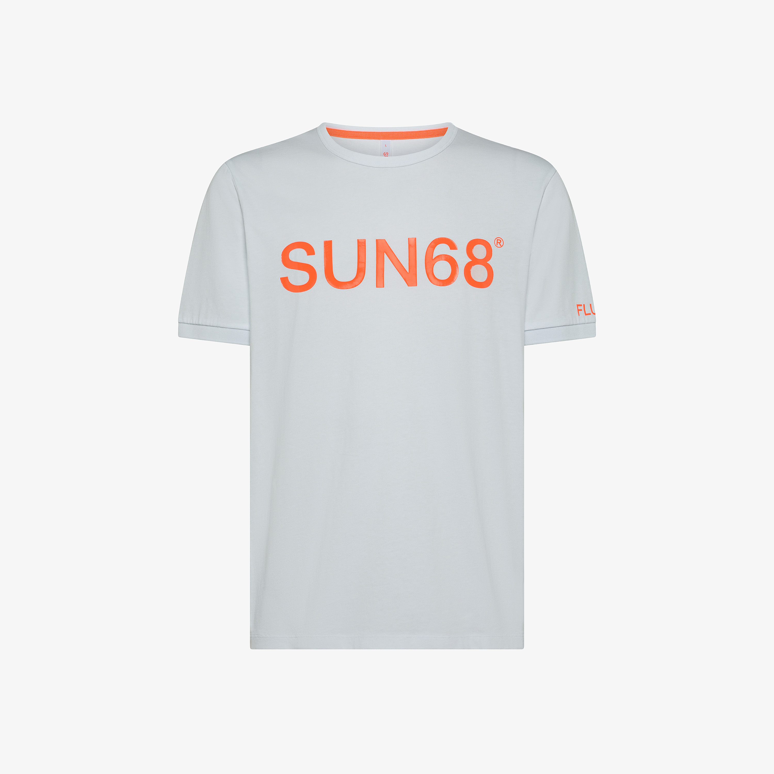 Tシャツ・カットソー SUN68 Men T-shirt White T35124 01 T-shirt In Jersey Di Cotone Bianco - Uomo | Fluo SUN68
