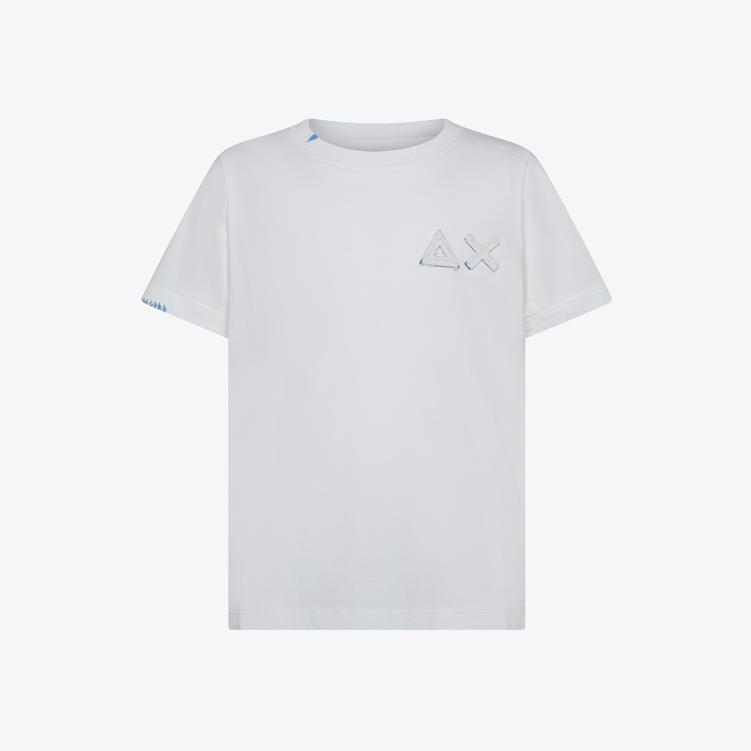 Tシャツ・カットソー SUN 68 Men T Shirts A35122 01 White T-shirt Bianco Panna Con Lavaggio Vintage - Bambino | Tinta