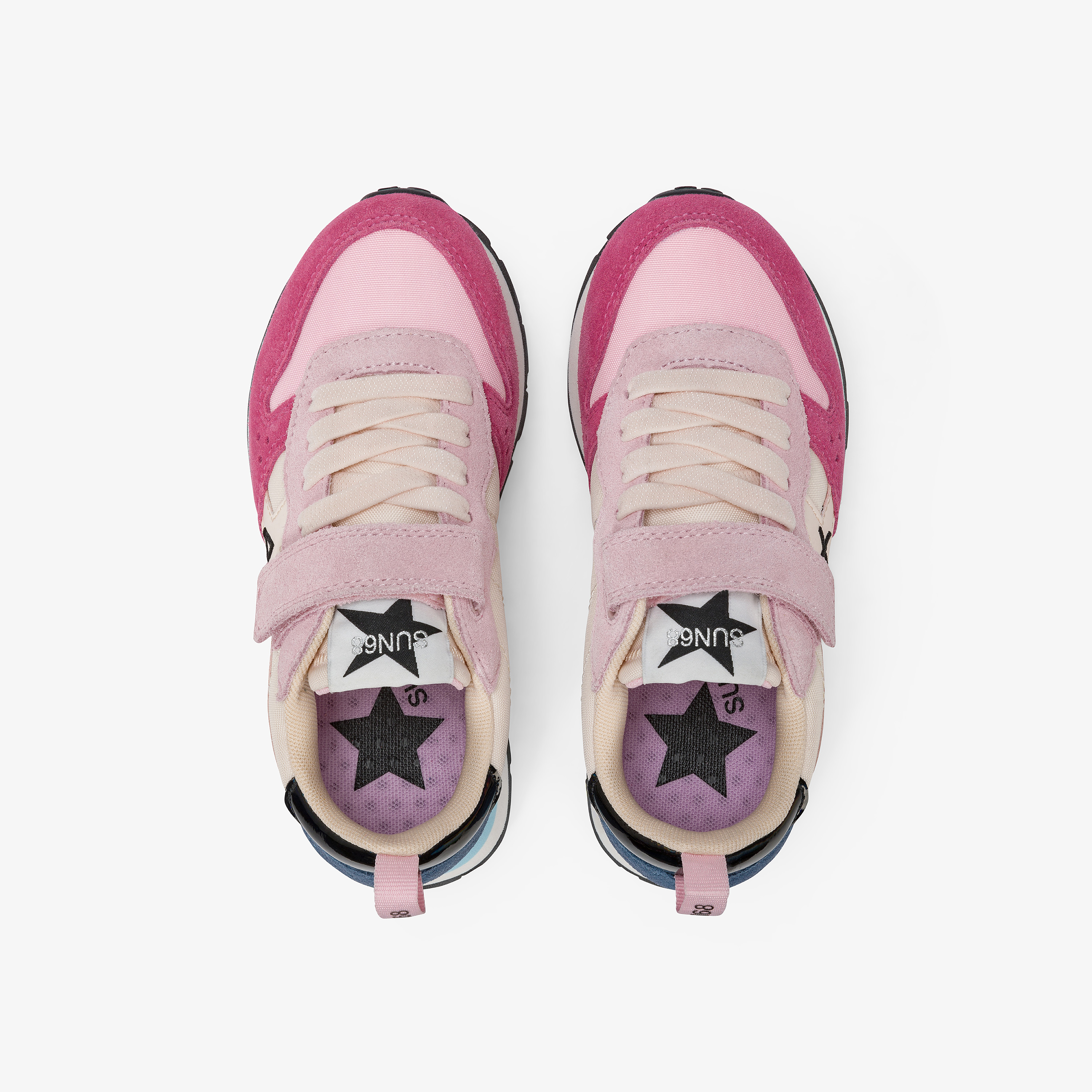 Girls' Stargirl Multicolour Pink Suede And Nylon Sneaker