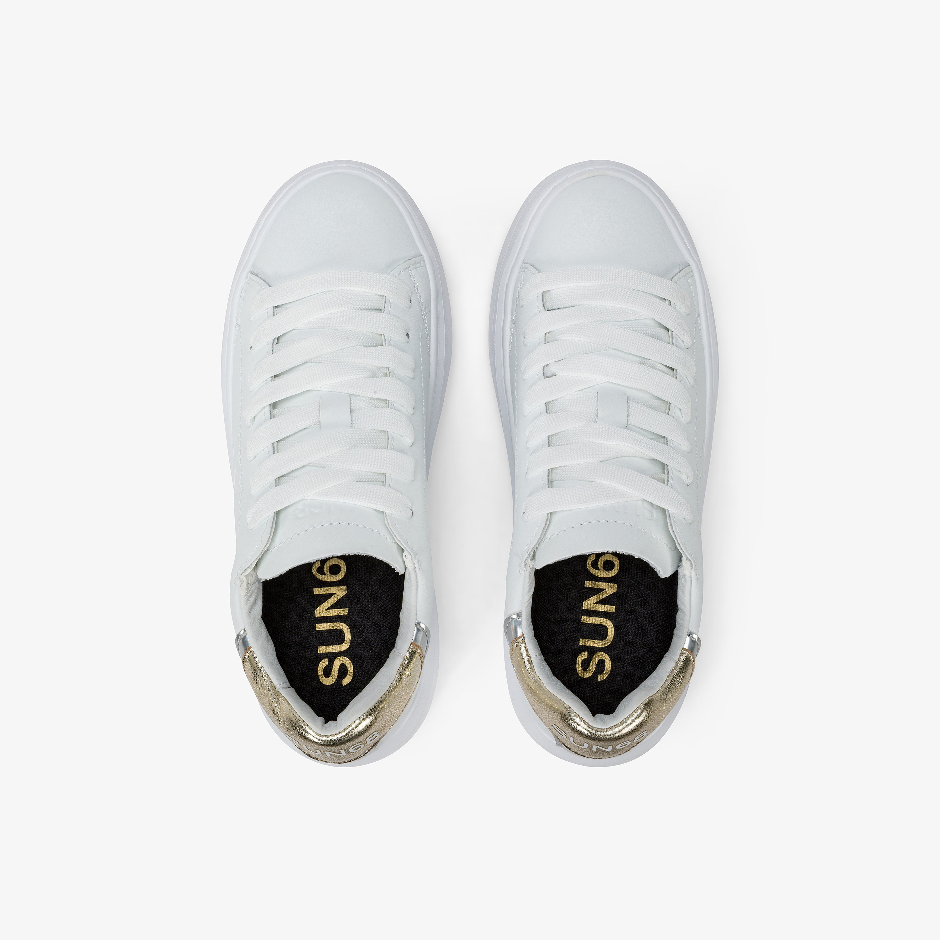 スニーカー SUN68 Woman Sneakers White BZ35202 01 Sun68 BZ35202 Woman White Sneakers - Zuklat