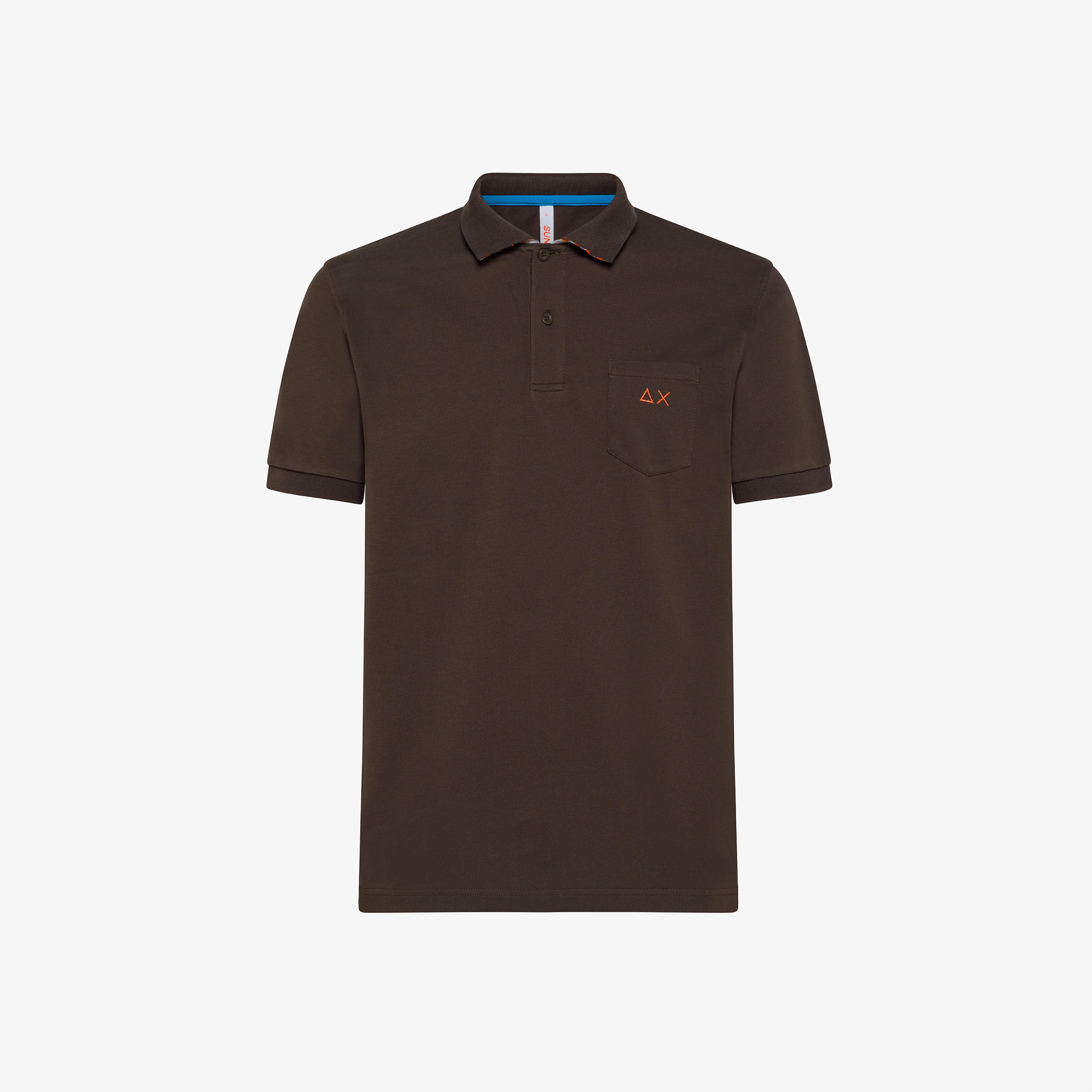 POLO LOGO STRIPES UNDER COLLAR EL. BROWN