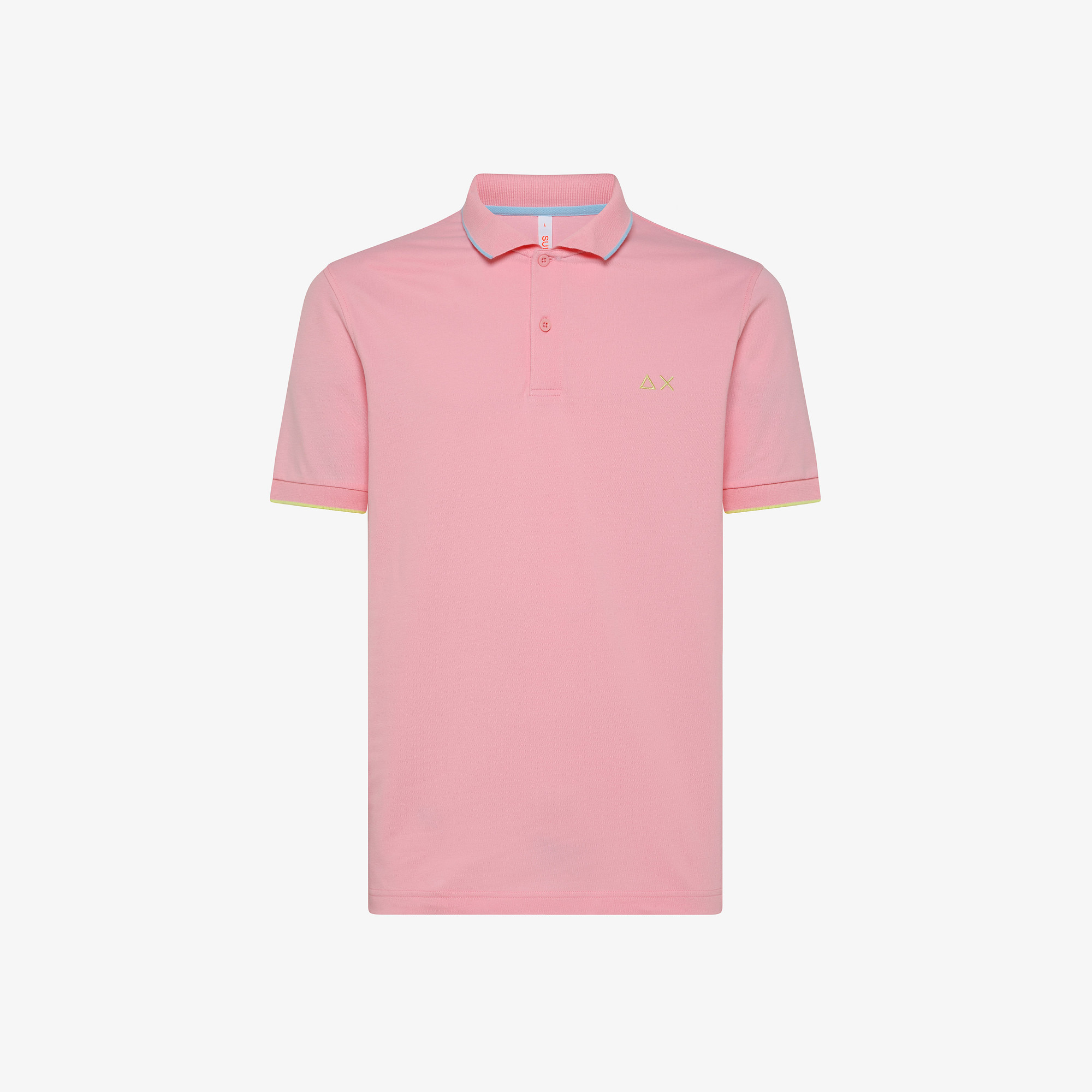 POLO SMALL STRIPE ON COLLAR EL. ROSA
