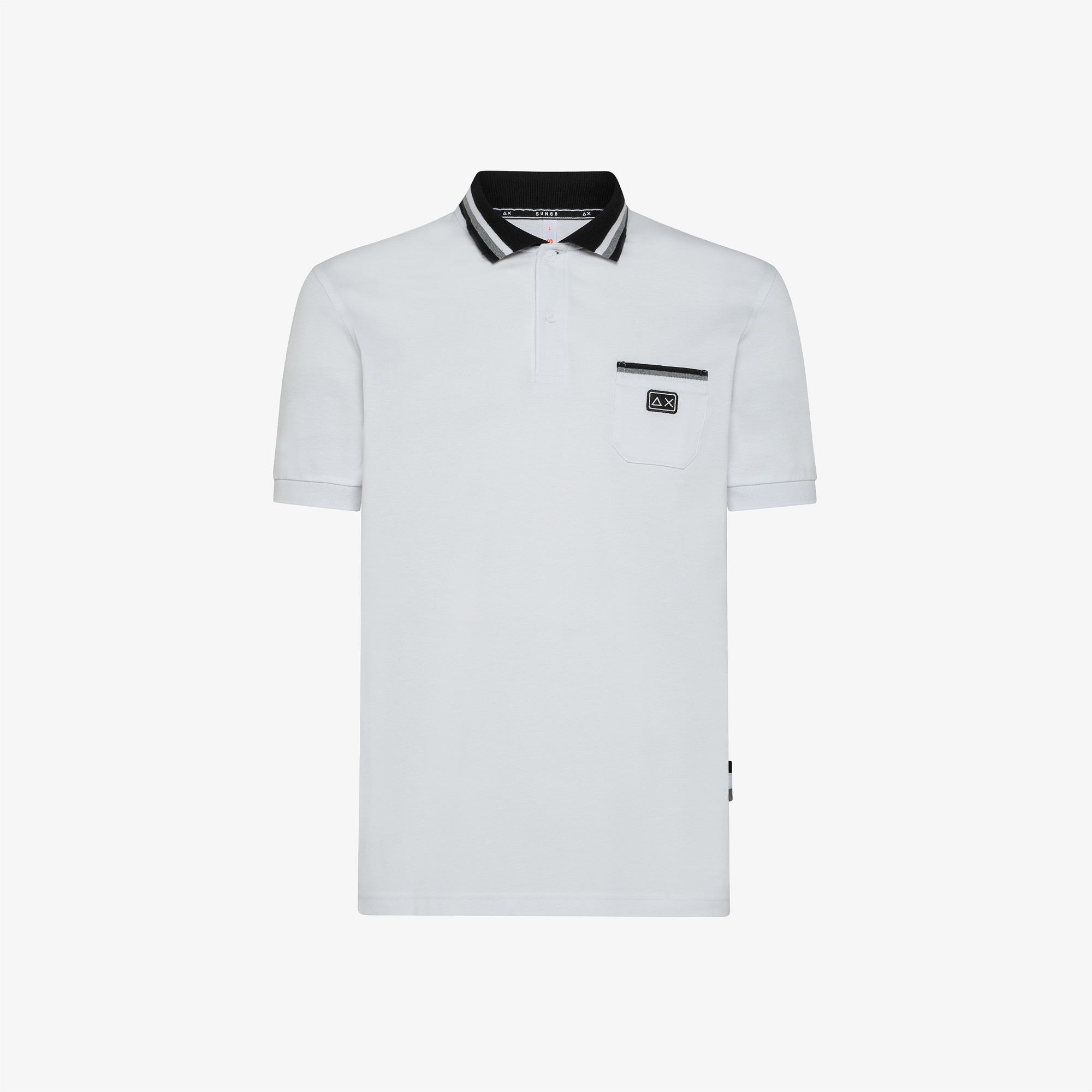 POLO 3 STRIPES ON COLLAR EL. BIANCO
