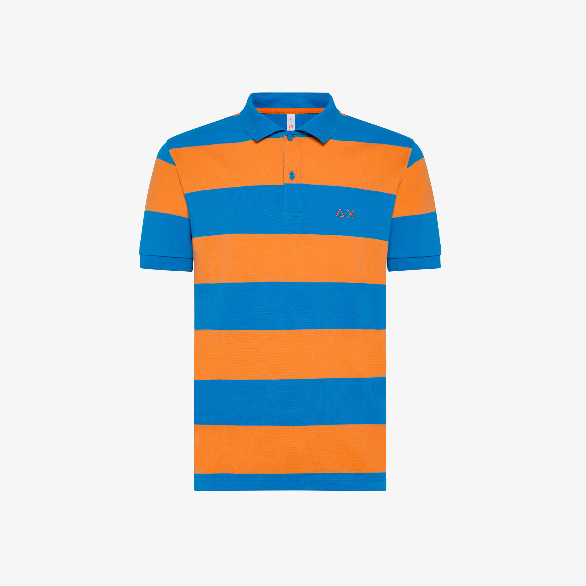 POLO STRIPES FULL BODY EL. TUQUOISE/CARROT