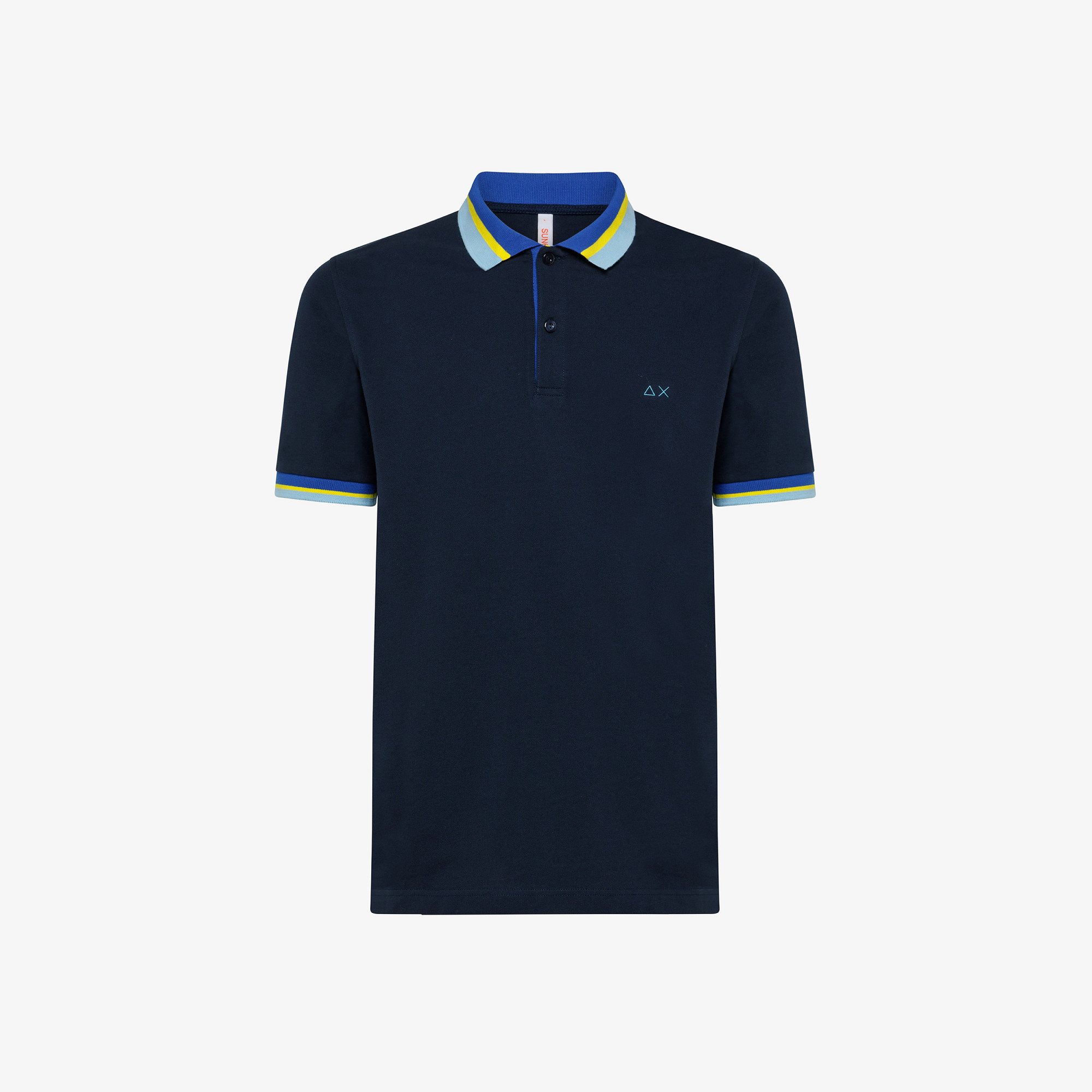 POLO COLLAR MULTISTRIPES EL. NAVY BLUE