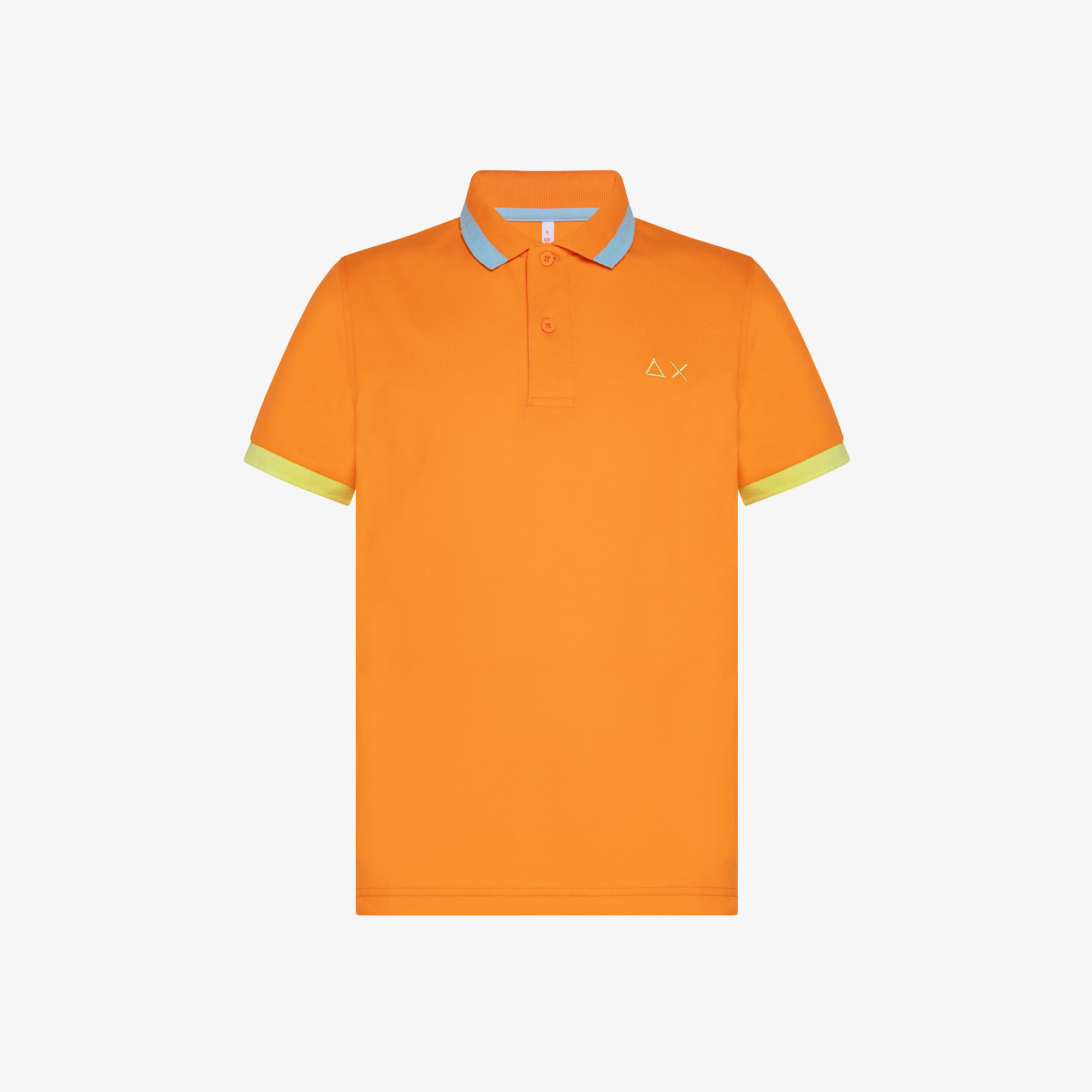 BOY'S POLO BIG STRIPE ON COLLAR EL. CARROT