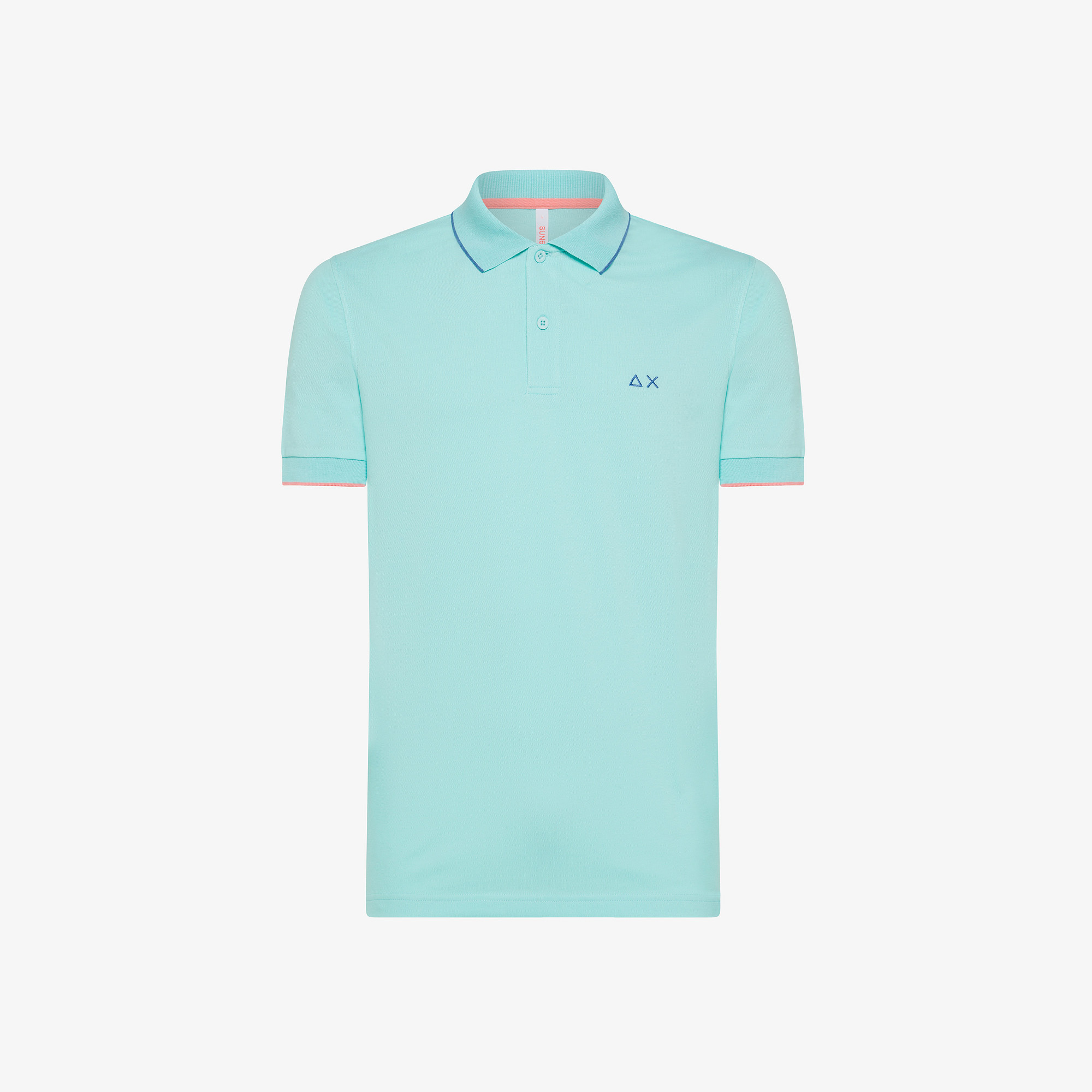 POLO SMALL STRIPES ON COLLAR S/S WATER