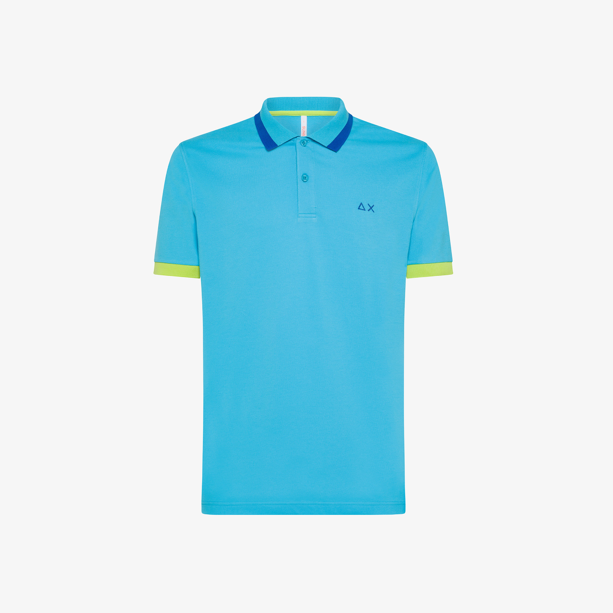 POLO BIG STRIPES ON COLLAR S/S TURQUOISE