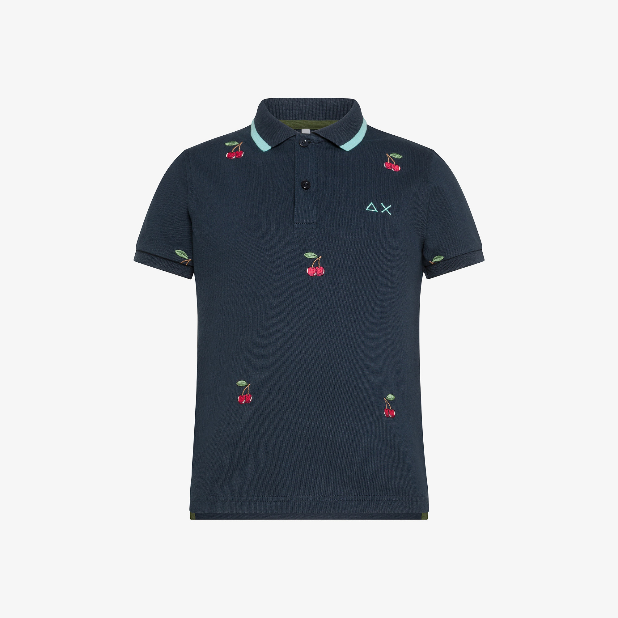 BOY'S POLO FULL EMBROIDERY S/S NAVY BLUE