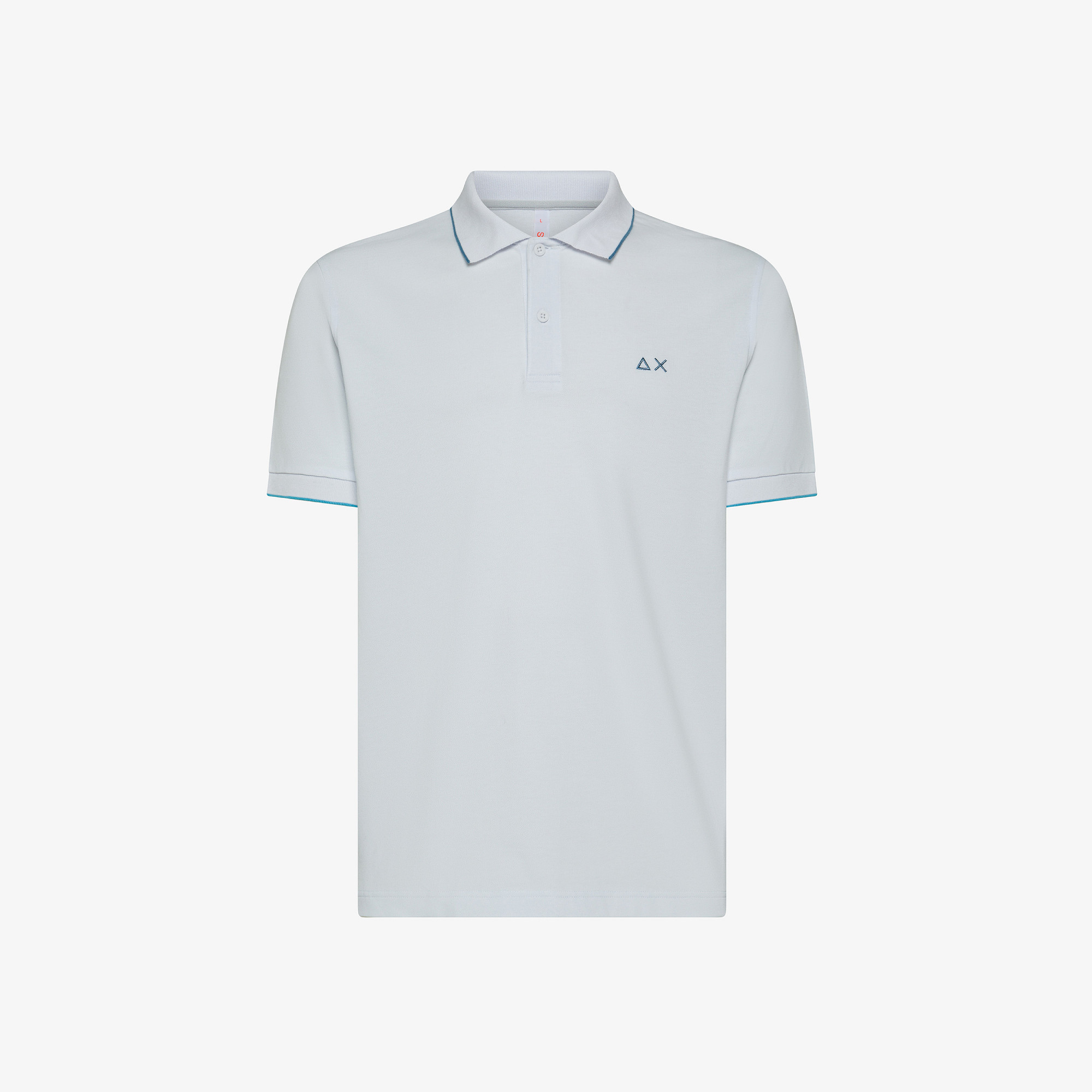 POLO SMALL STRIPES ON COLLAR S/S WHITE