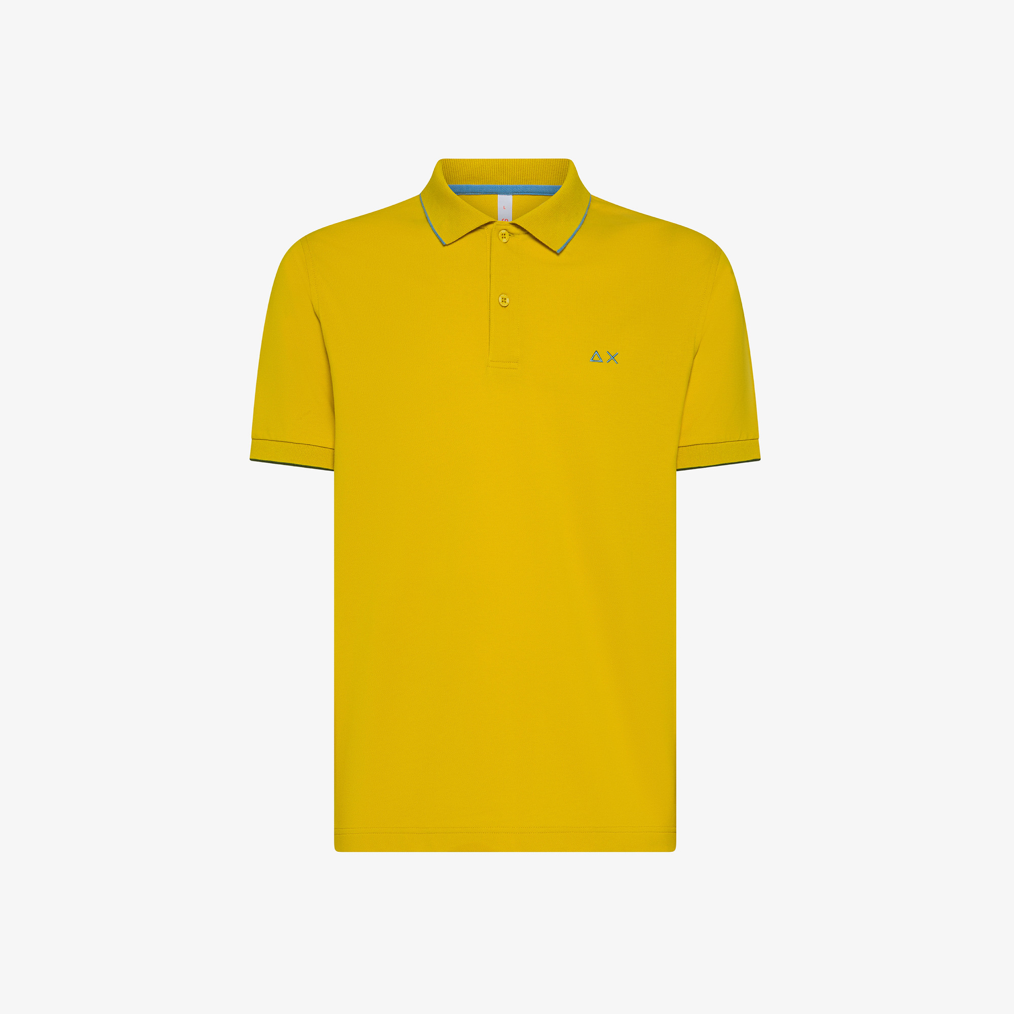 POLO SMALL STRIPES ON COLLAR S/S YELLOW