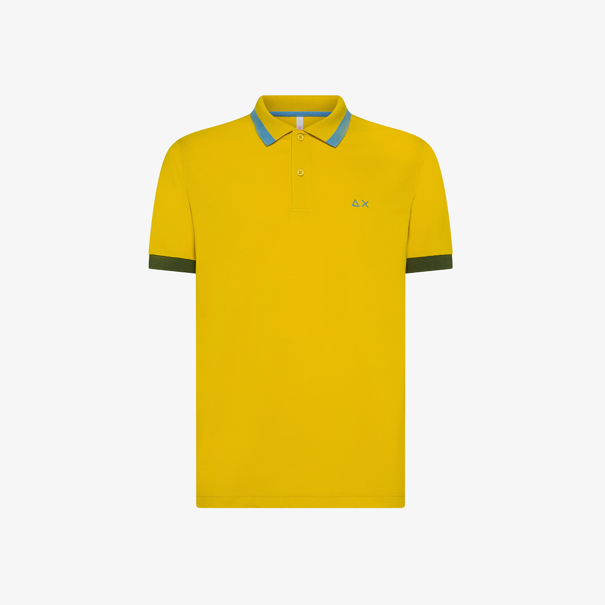 POLO BIG STRIPES ON COLLAR S/S GIALLO