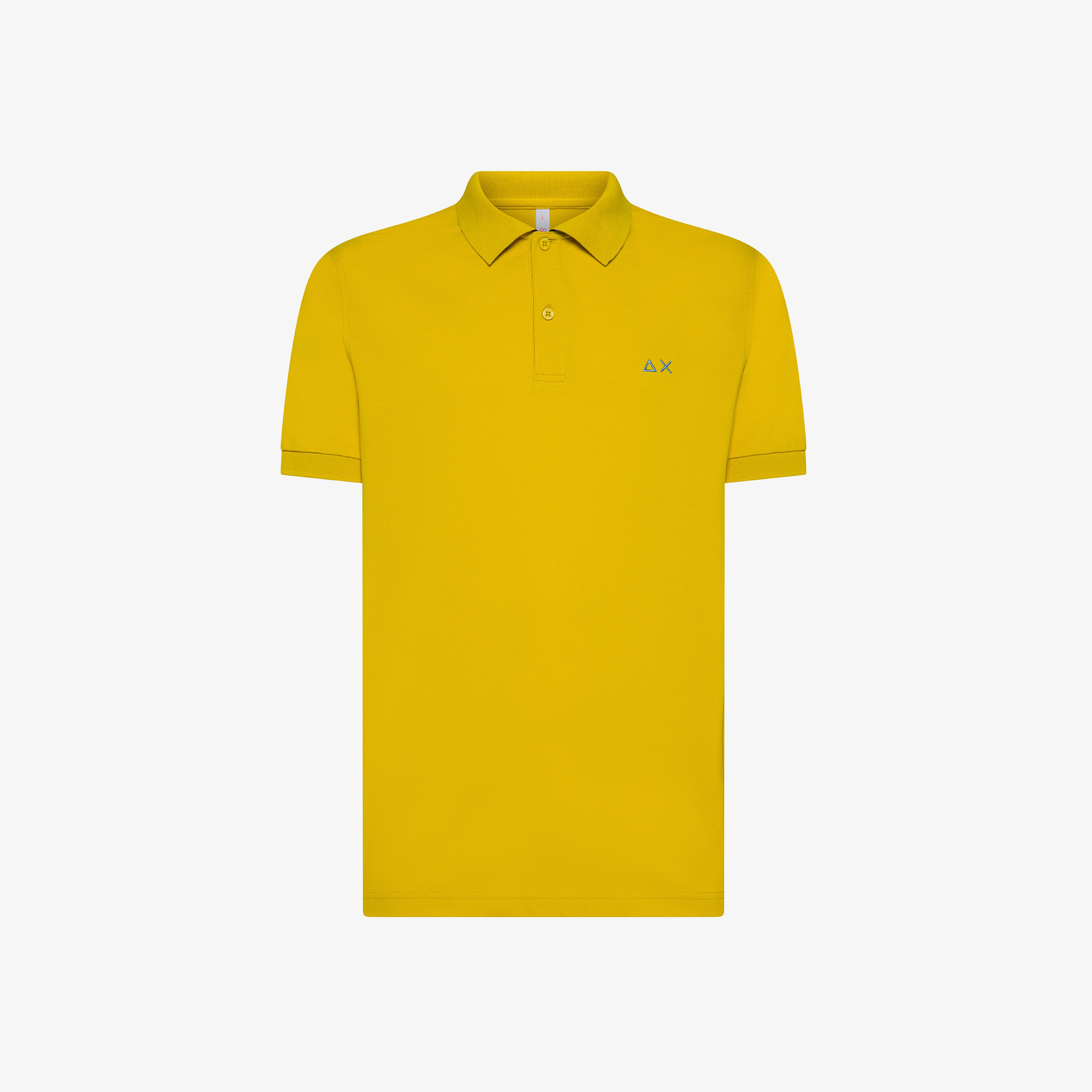 POLO PRINT UNDER COLLAR S/S GIALLO