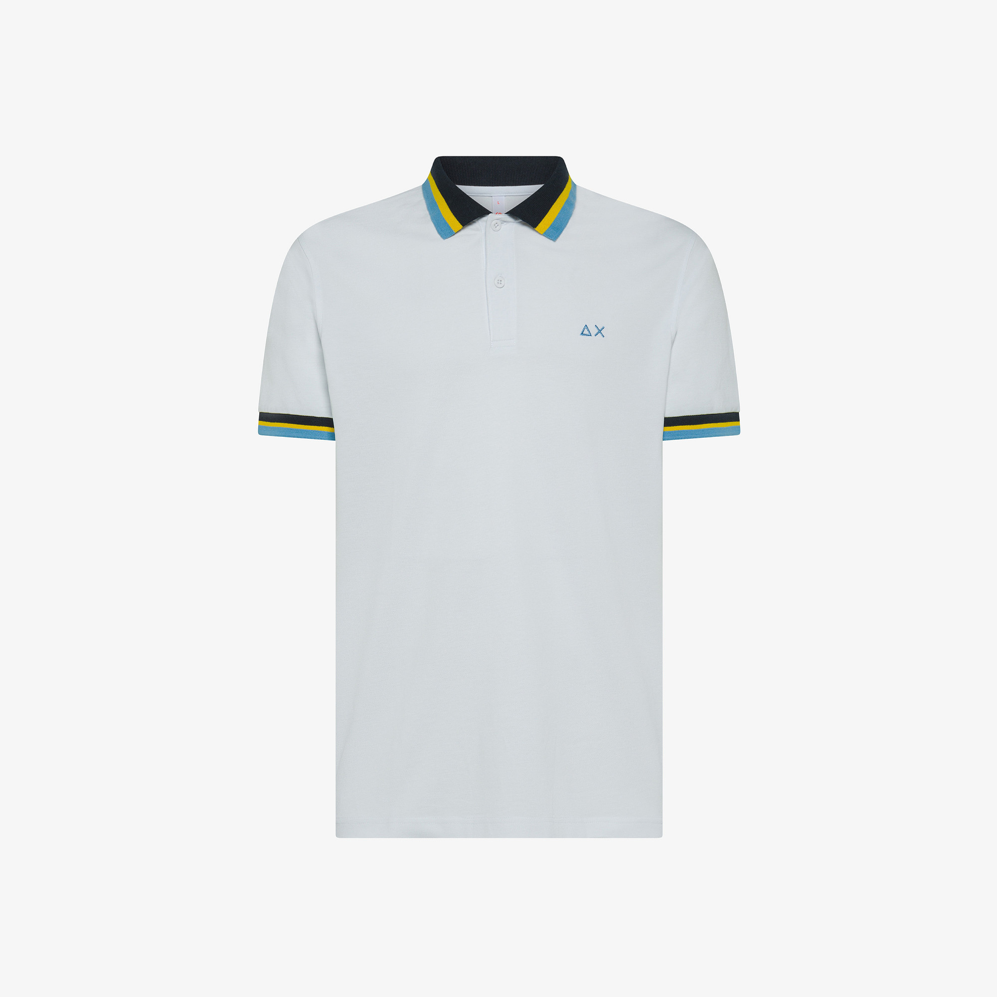 Polo in piquet di cotone bianco
