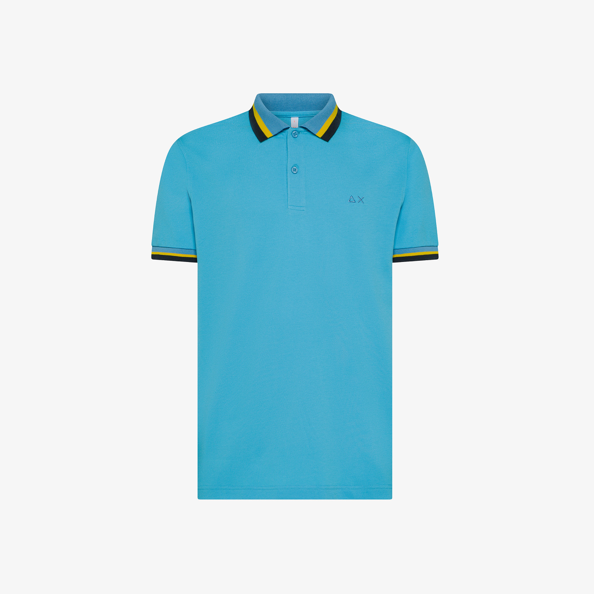 Polo in piquet di cotone turchese