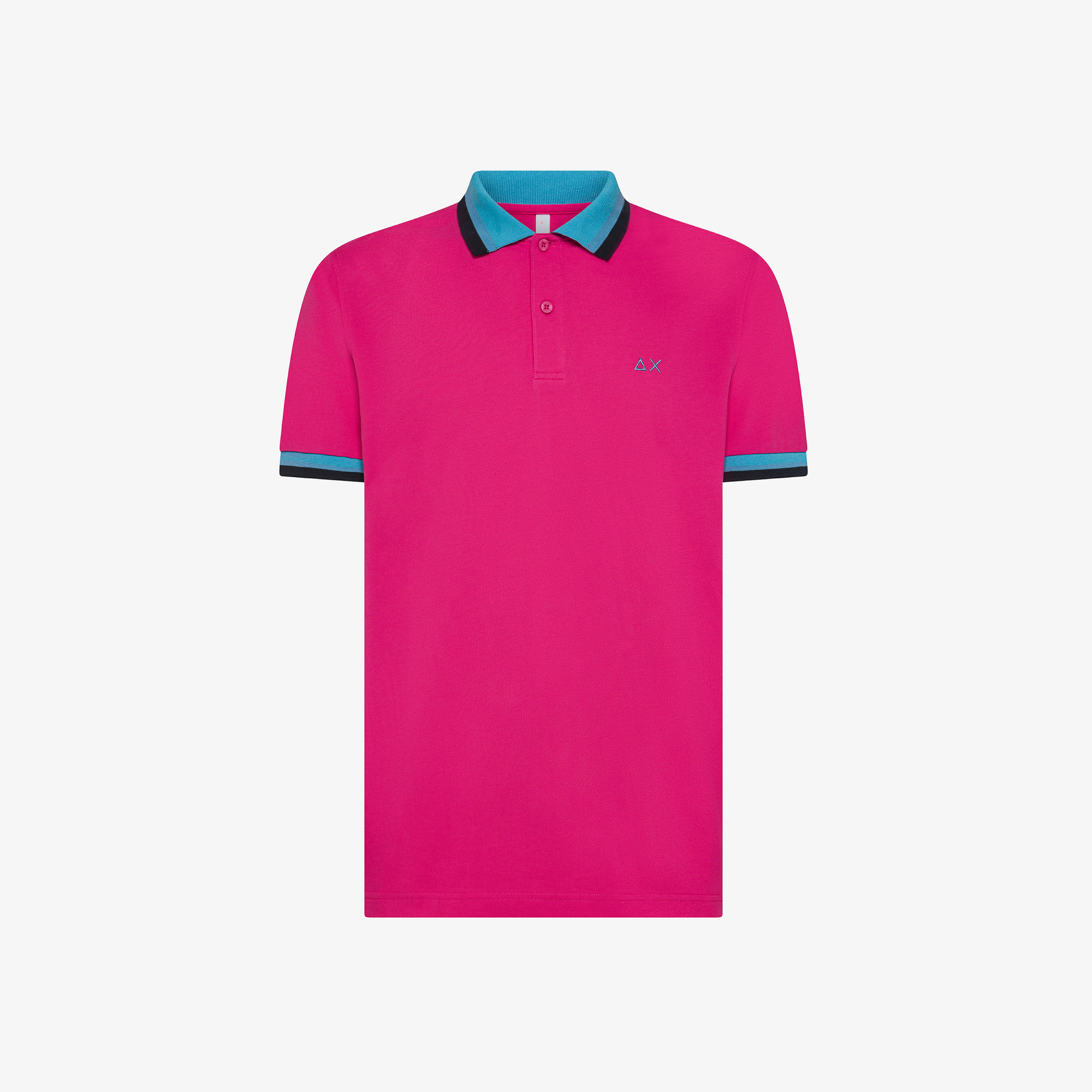 Polo in piquet di cotone fucsia