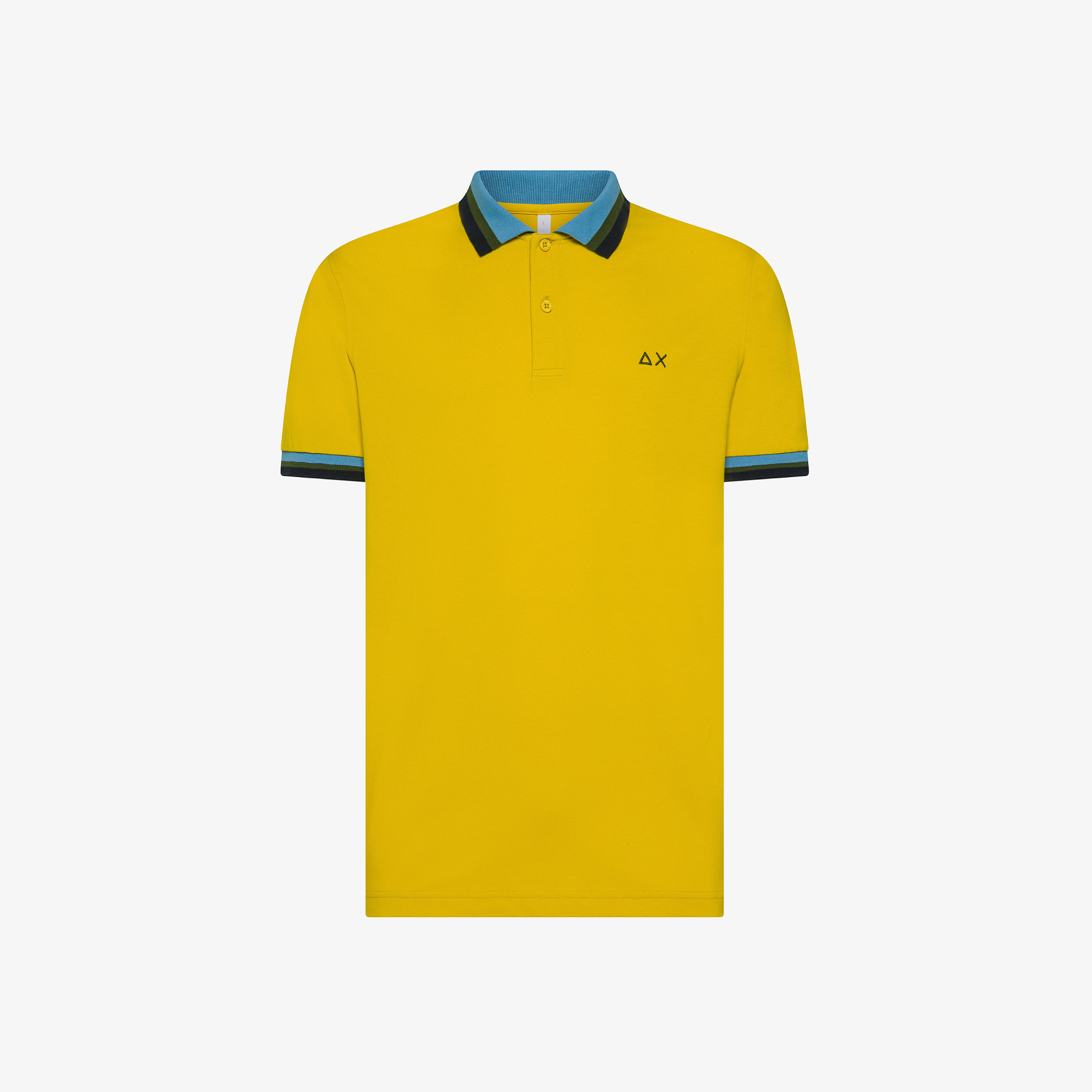 Polo in piquet di cotone giallo