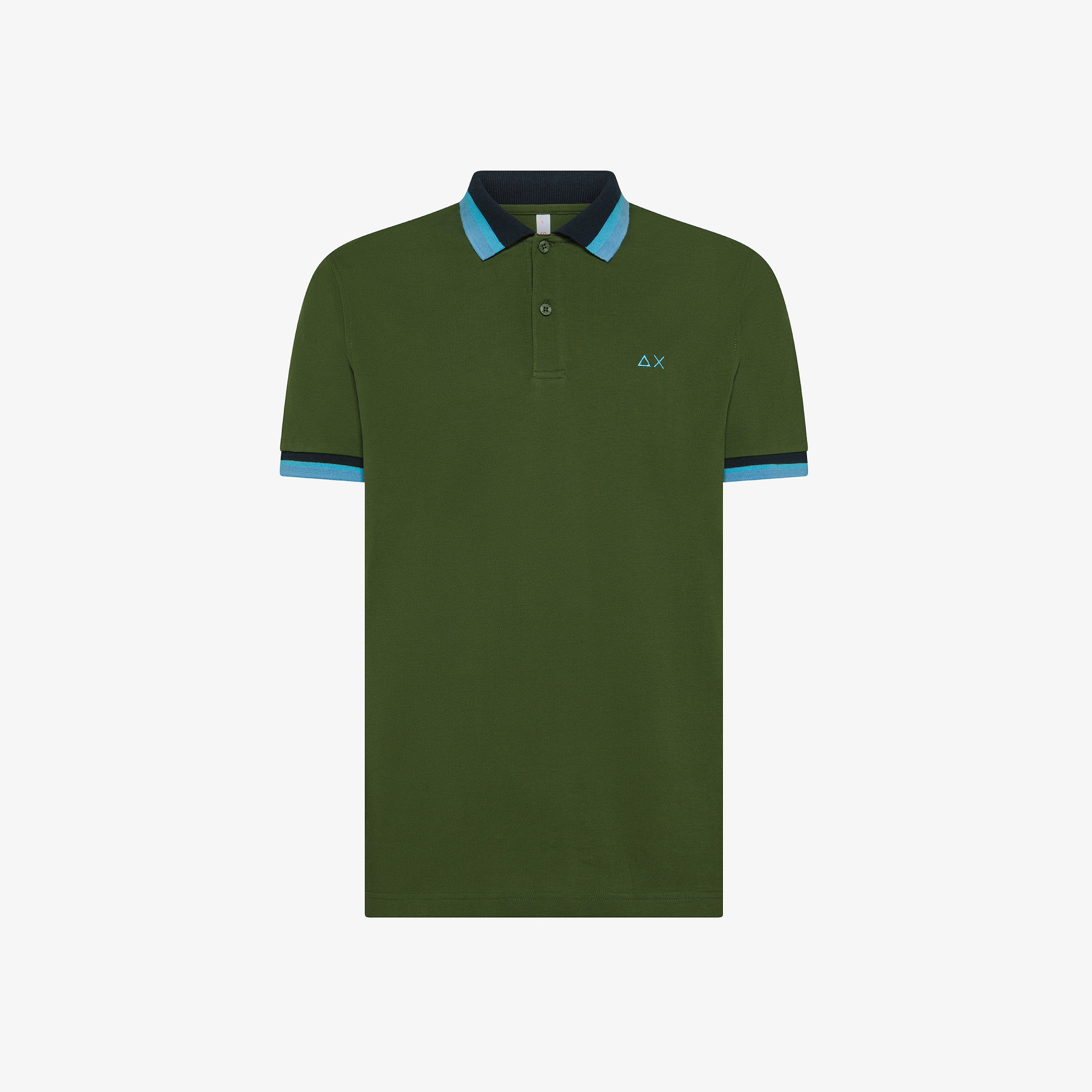 Polo in piquet di cotone verde scuro