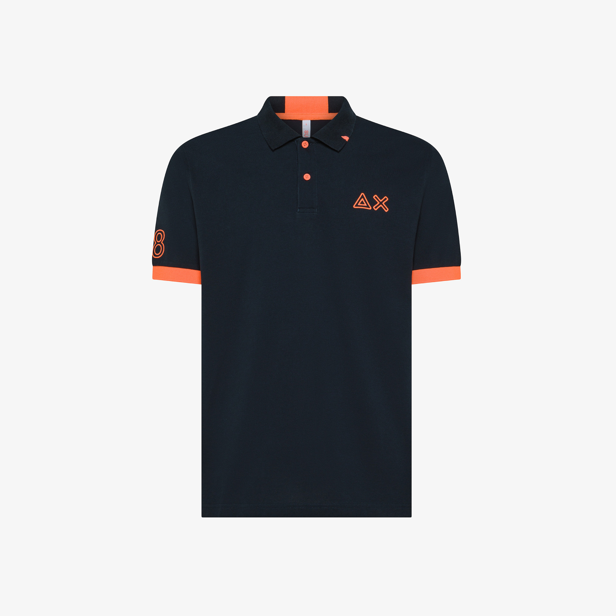 POLO LOGO FLUO S/S NAVY BLUE