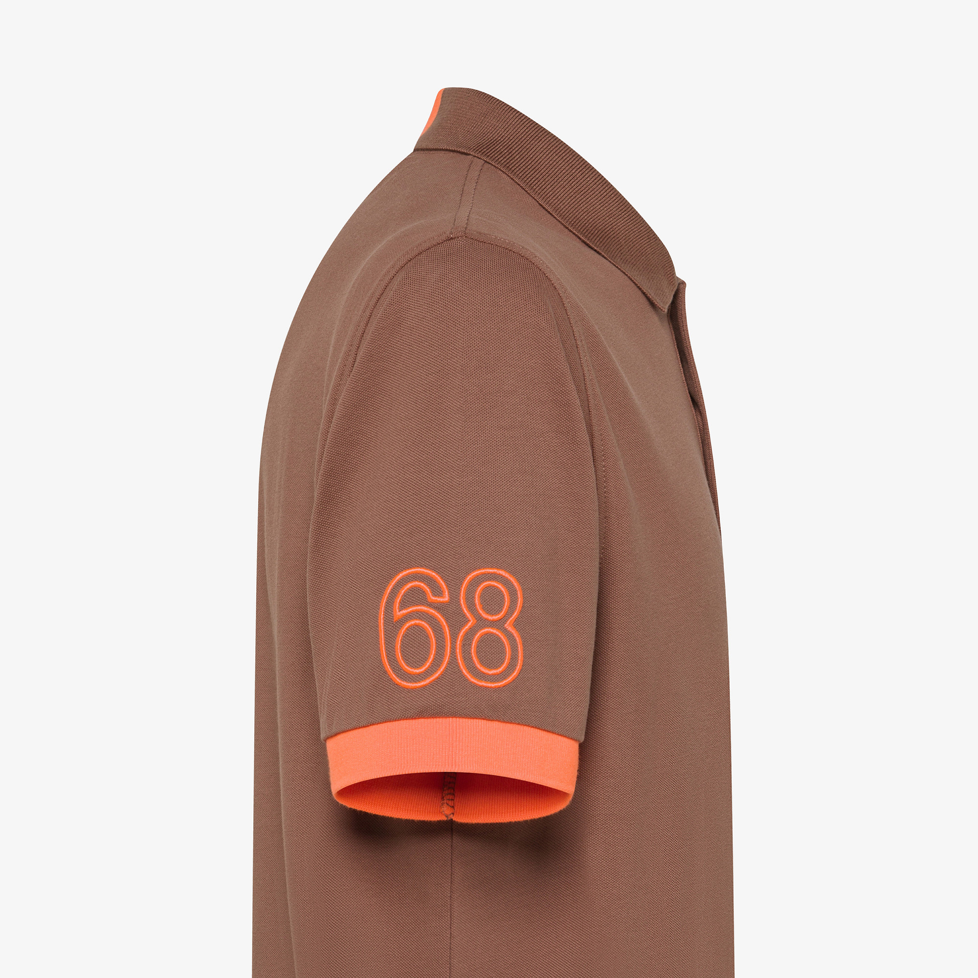 POLO LOGO FLUO S/S BROWN