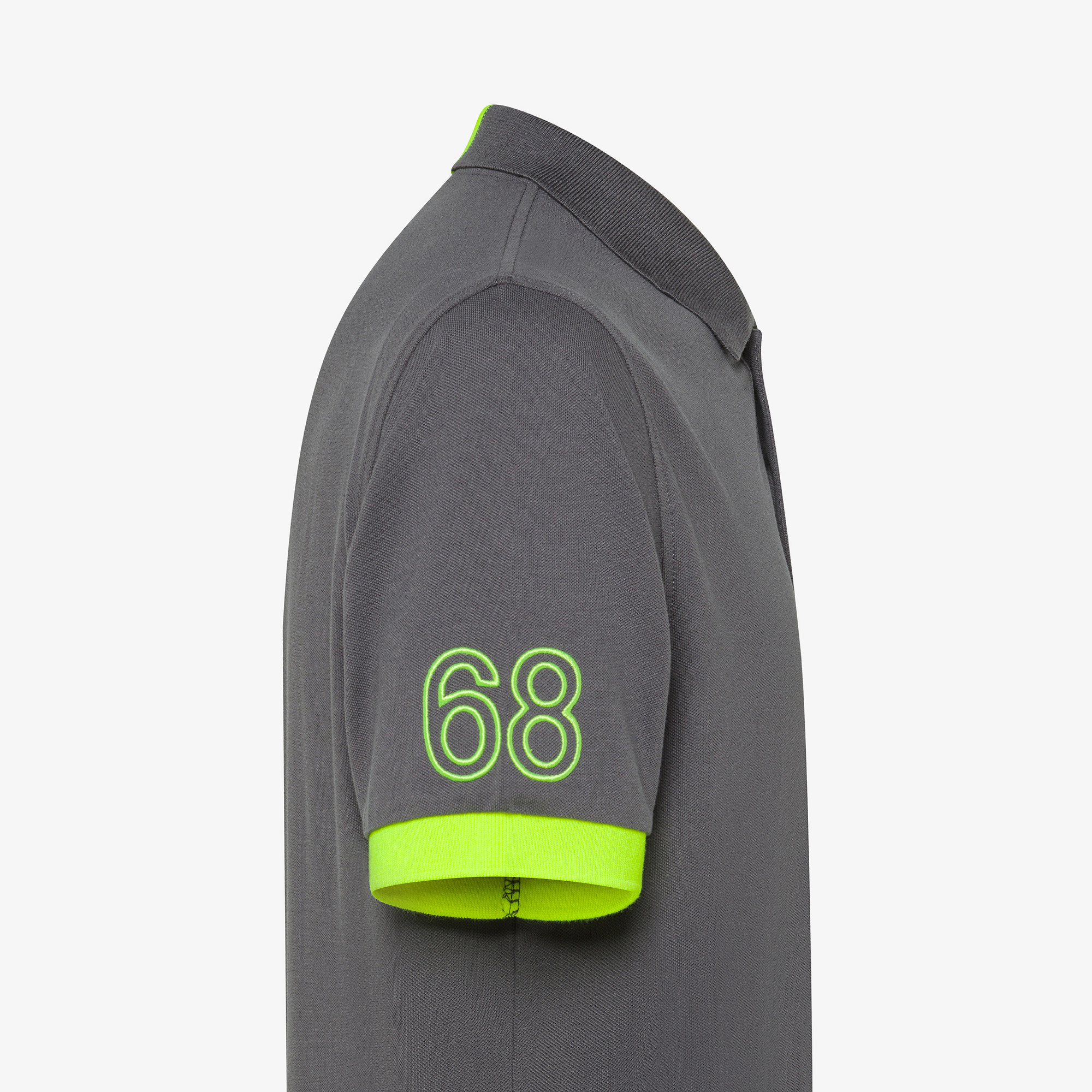 Polo inchiostro con bottoni fluo
