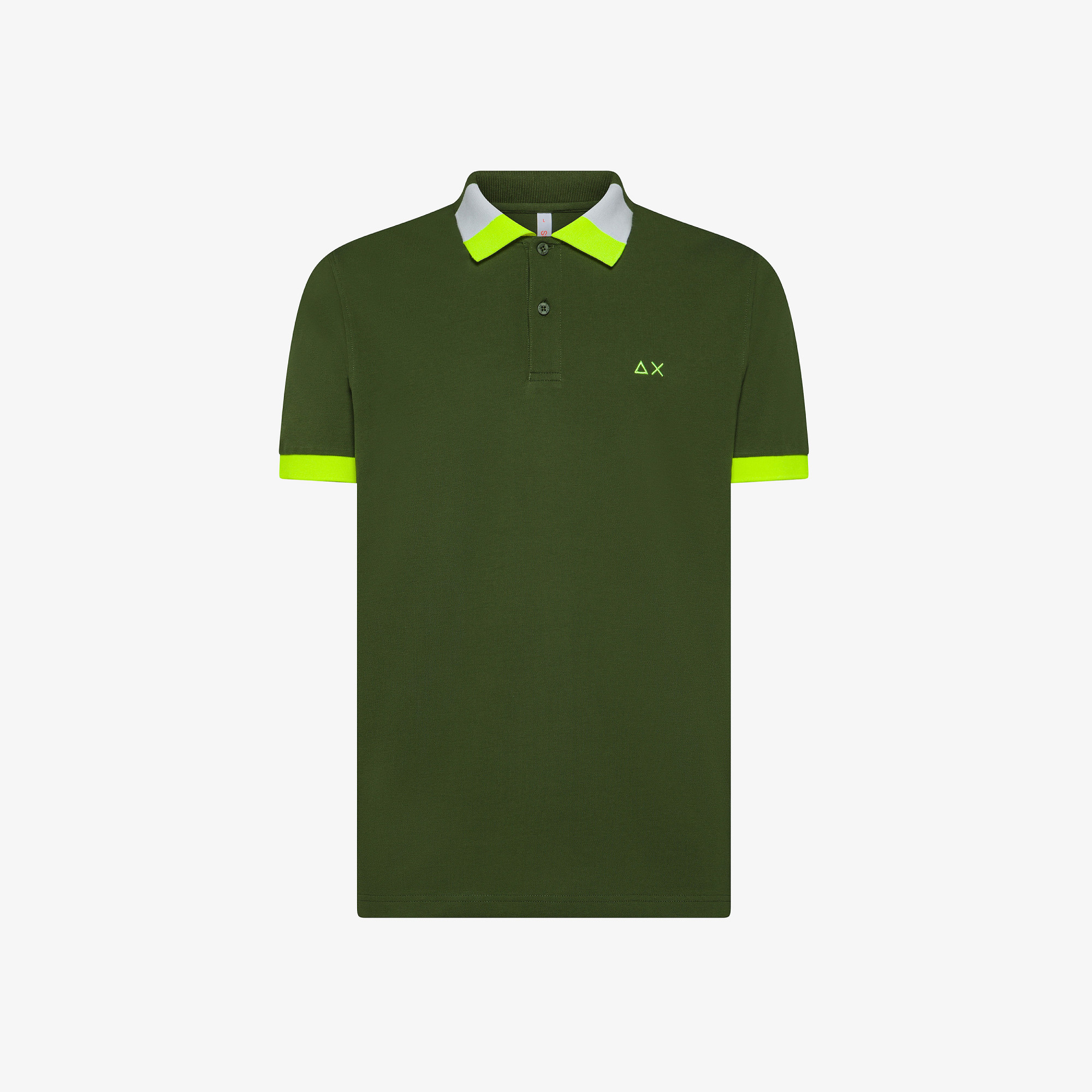 POLO FLUO MULTICOLOR S/S DARK GREEN