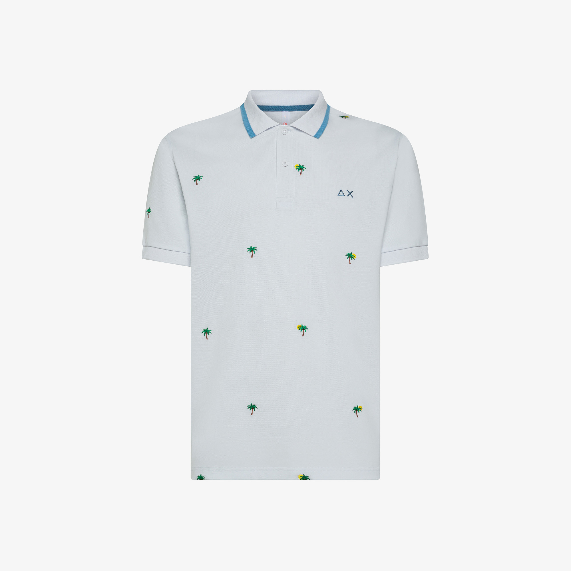 Polo bianca con ricami grafici