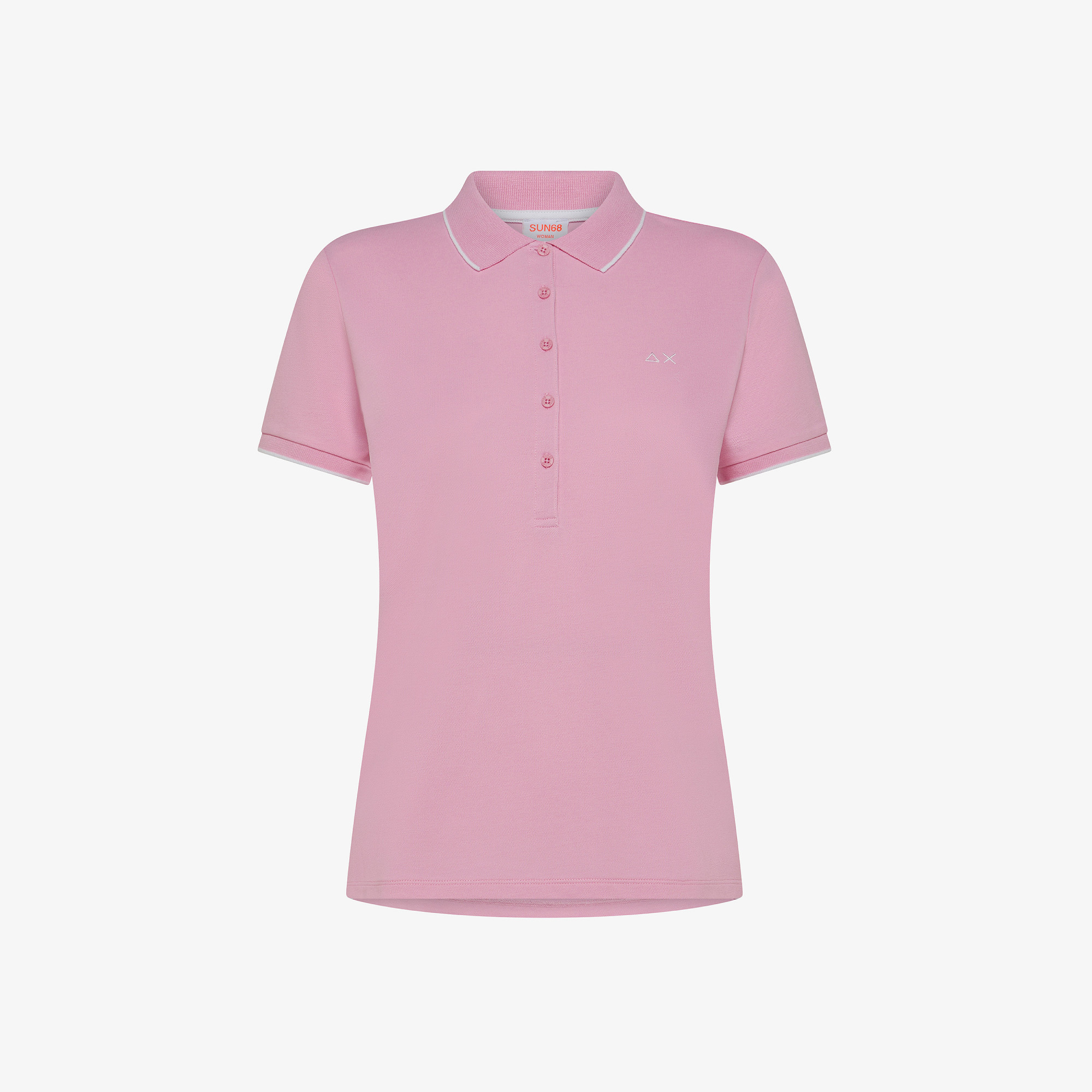 Polo slim fit in cotone geranio