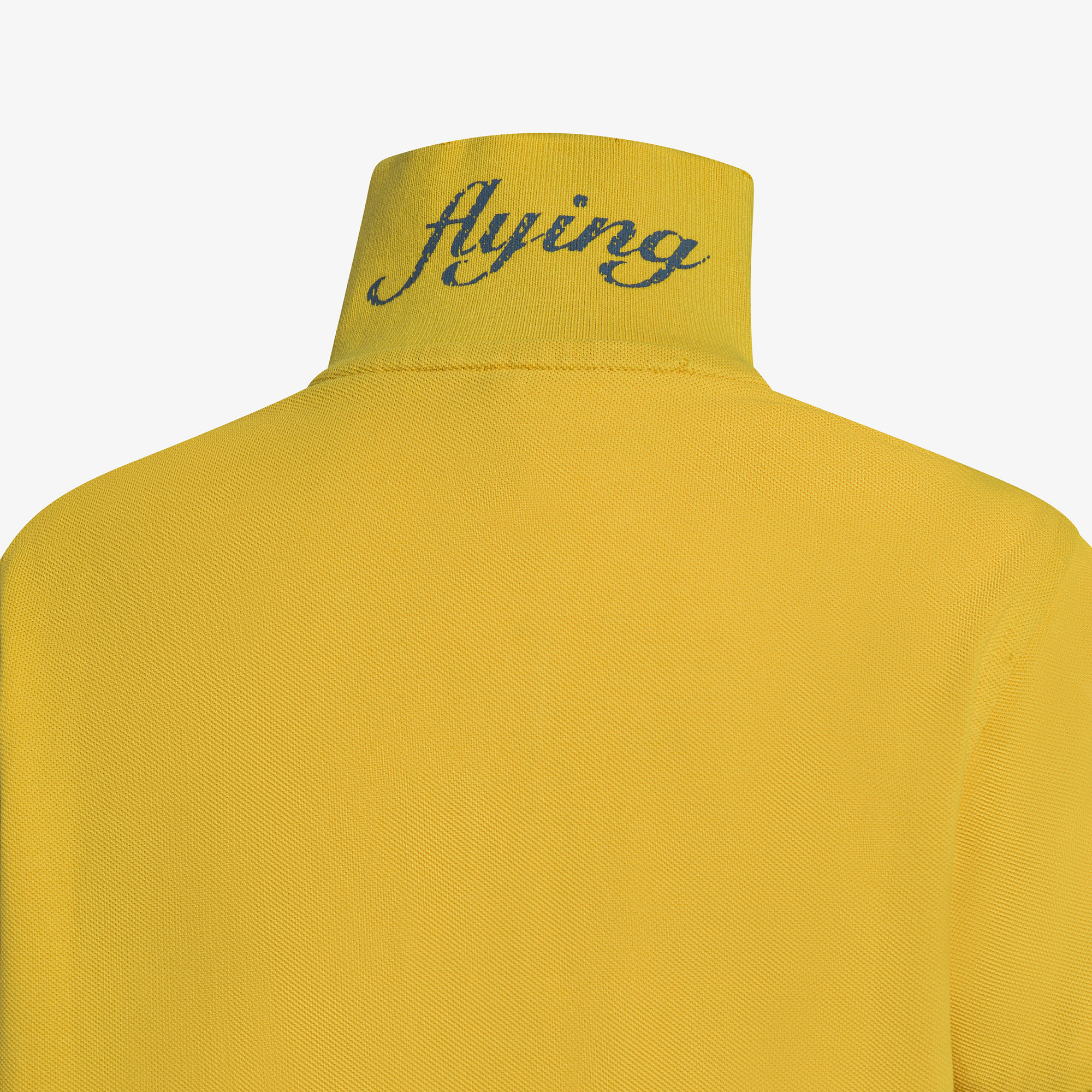 Yellow cotton piqué polo shirt