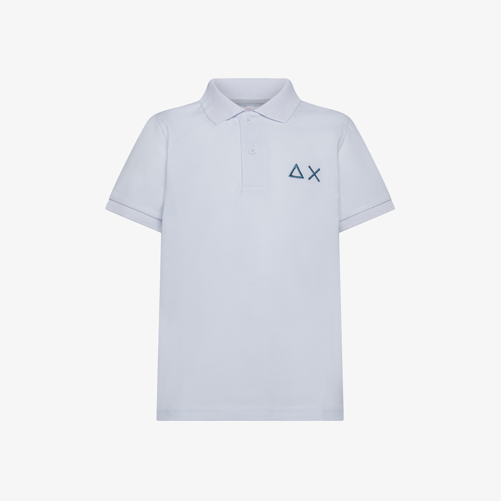Polo bianca con maxi logo