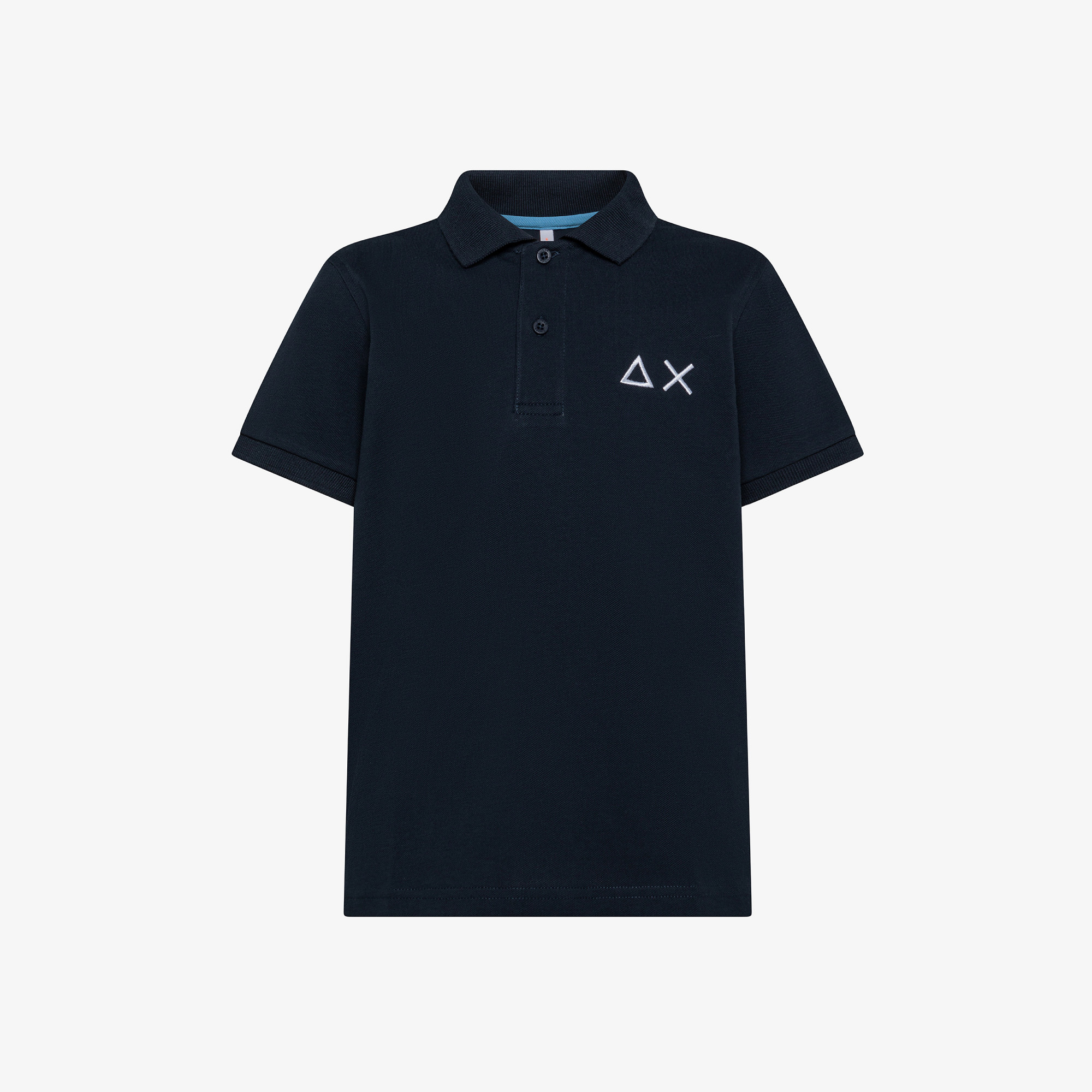 Polo blu navy con maxi logo